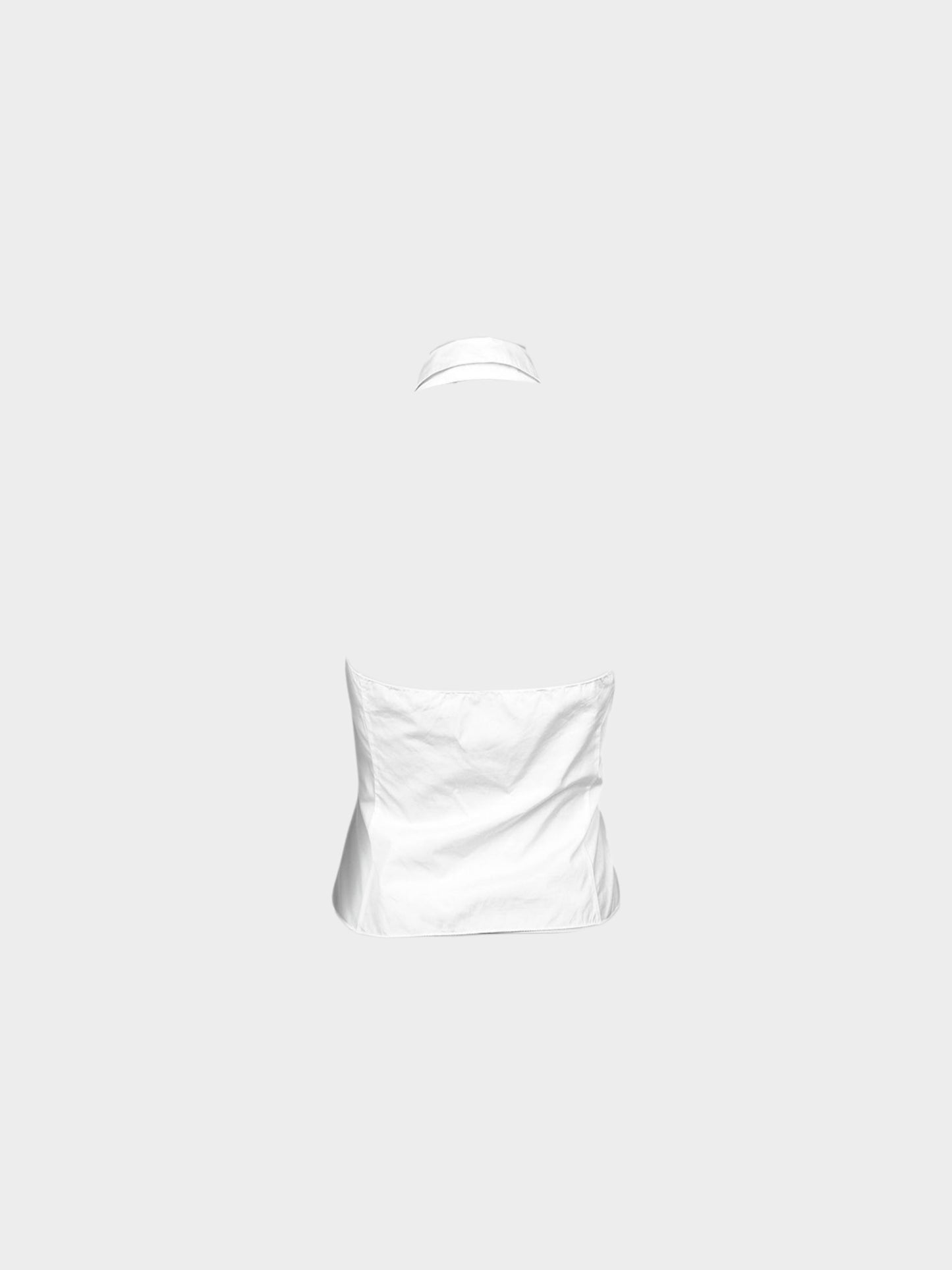 Miu Miu FW 2000 White Cotton Halter Top