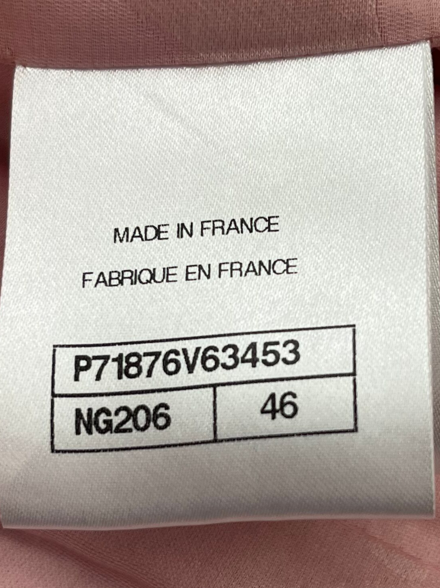 Chanel 2022 Pink Tweed Jacket with Black Braided Trim