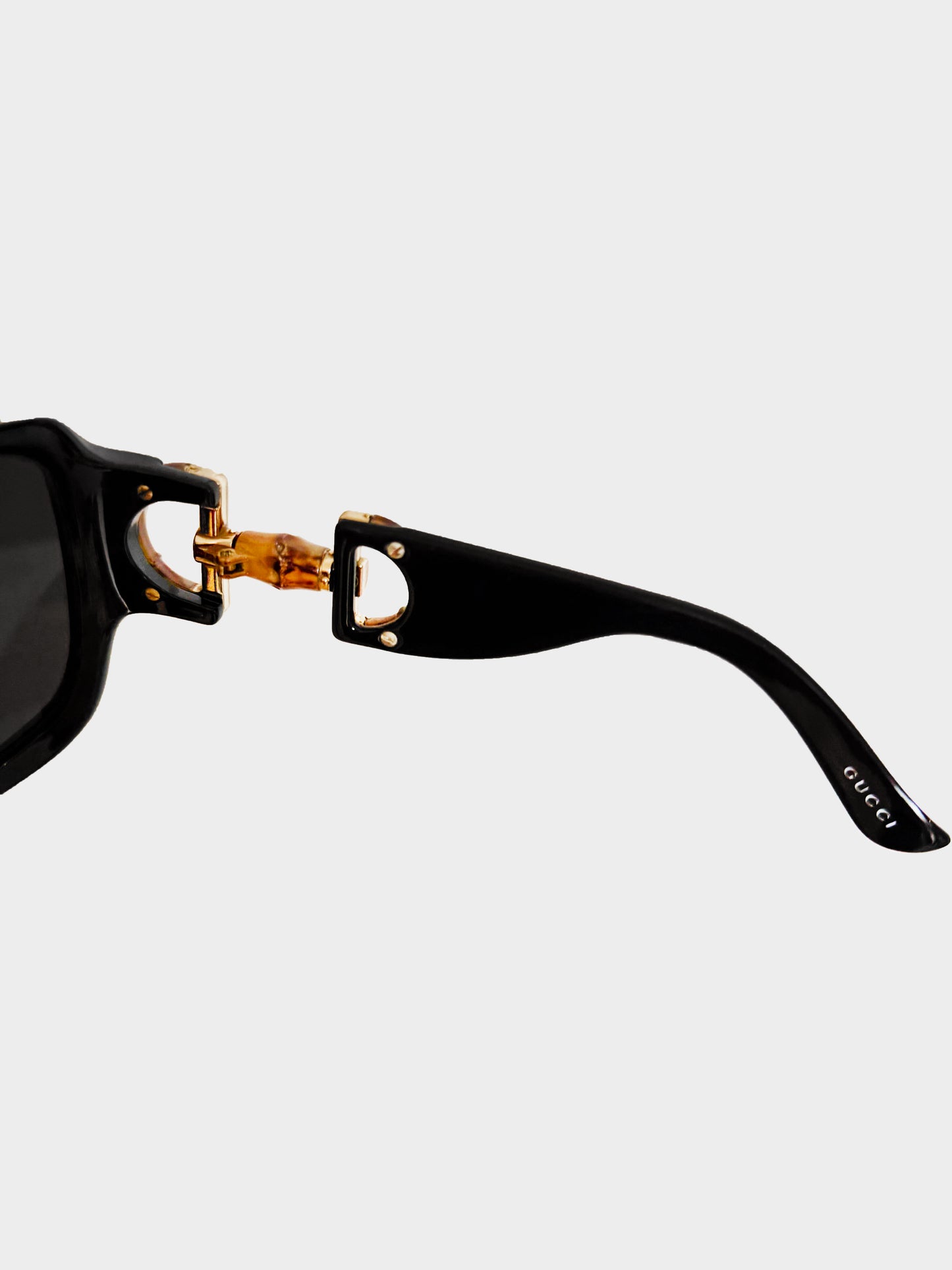 Gucci 2000s Black GG 2969/S Bamboo Horsebit Sunglasses