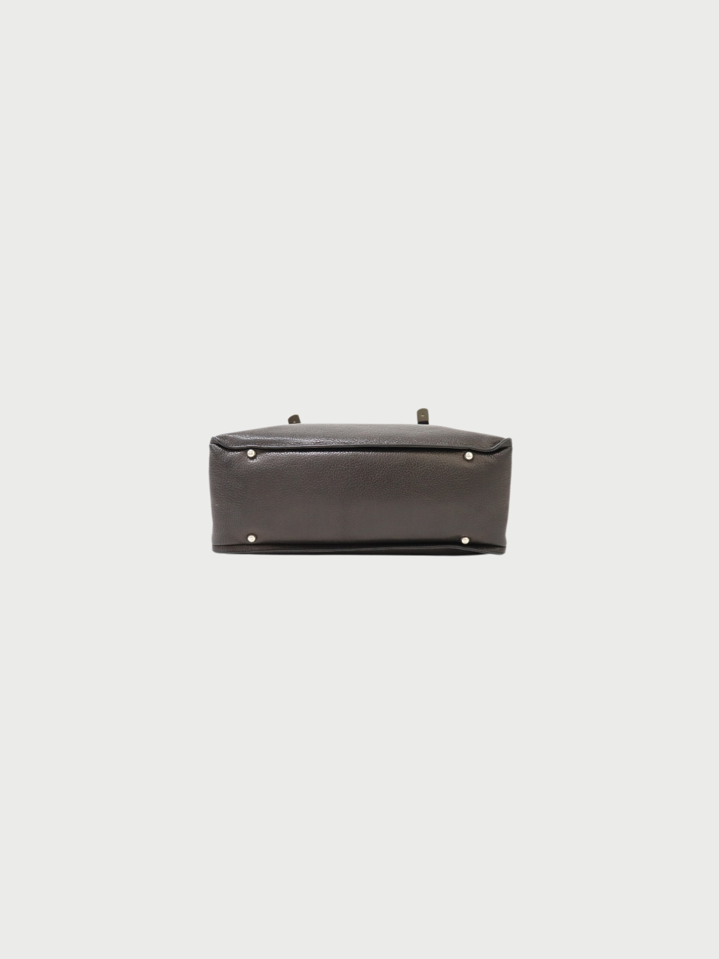 Loewe 2000s Black Leather Anagram Studded Handbag