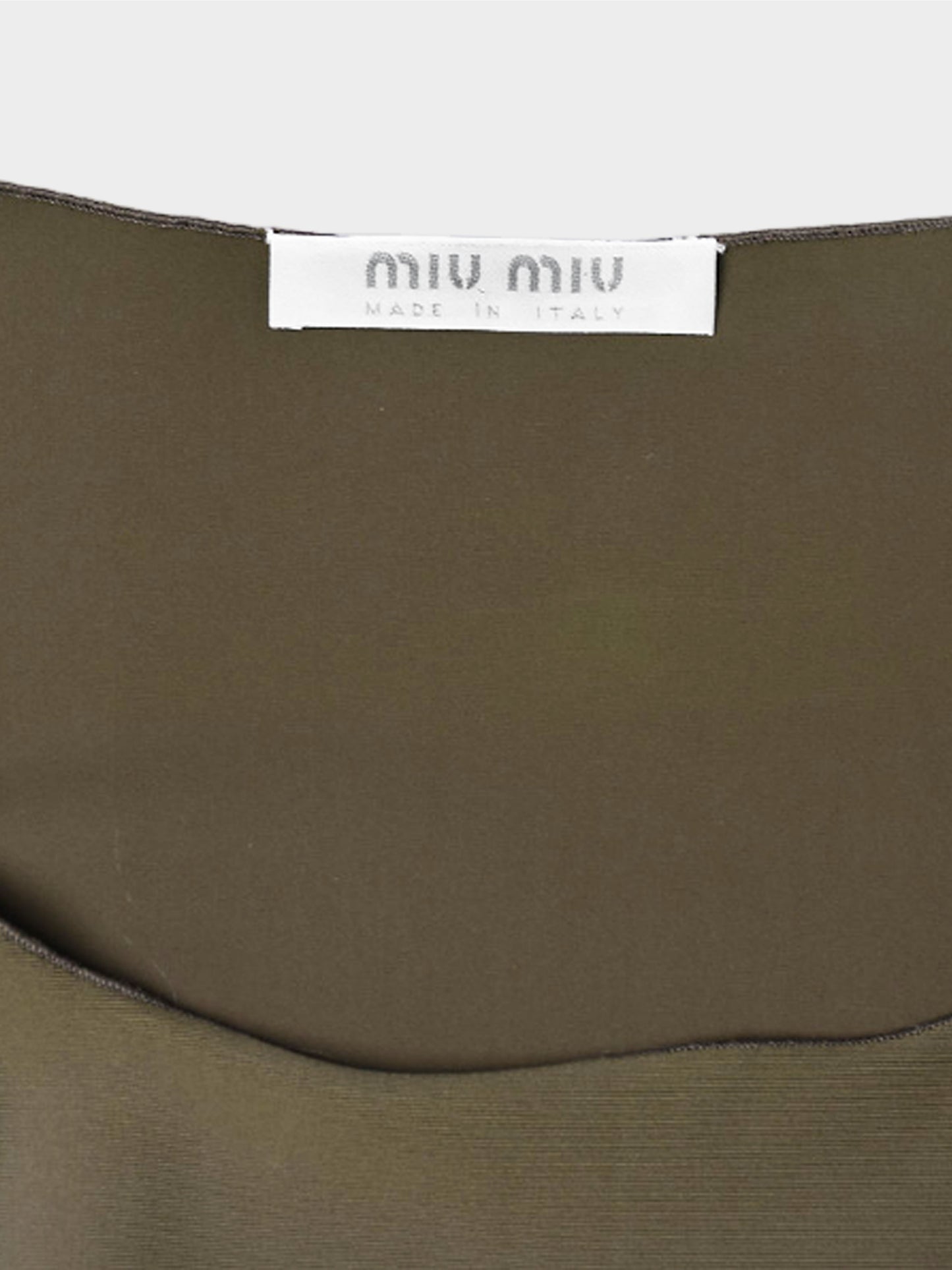 Miu Miu FW 1999 Khaki Neoprene Dress