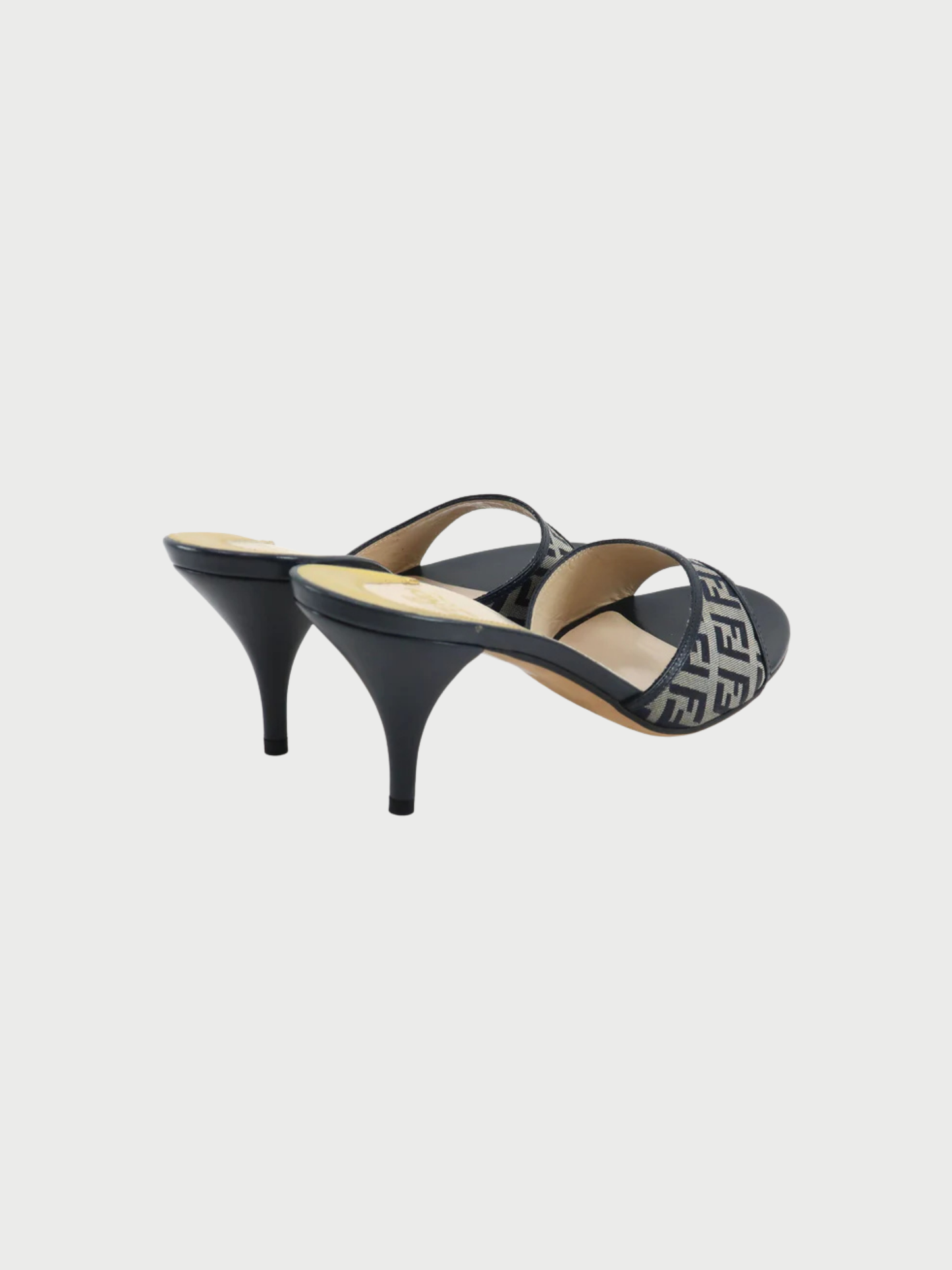 Fendi 2000s Zucca Pattern Mule Sandals