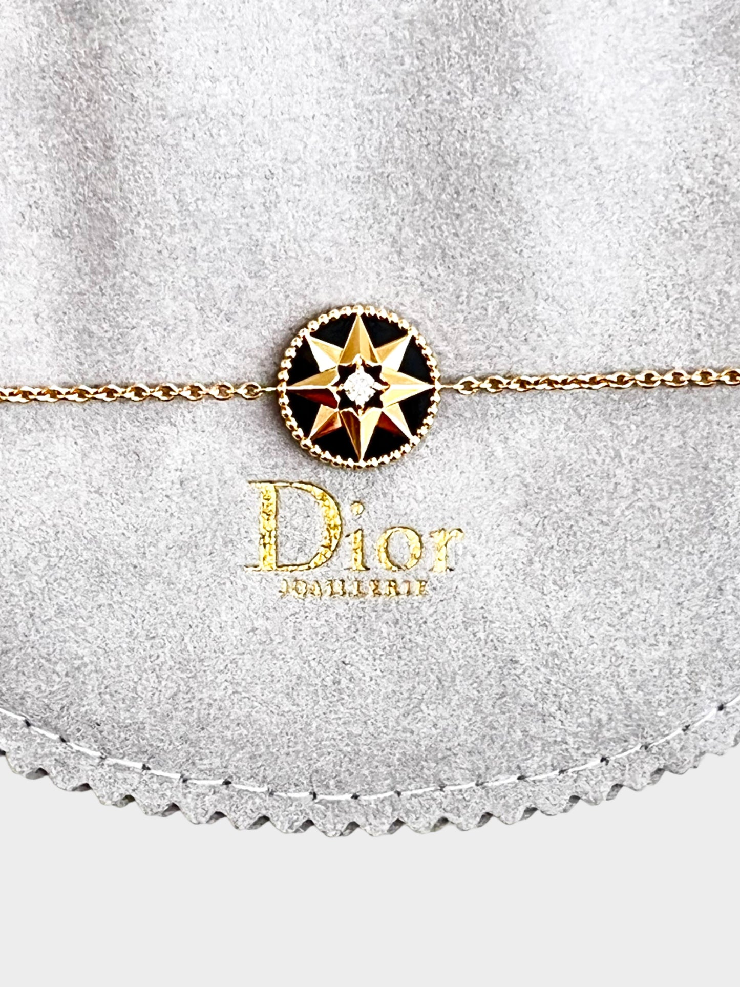Christian Dior 2010s Black Onyx Rose des Vents Bracelets