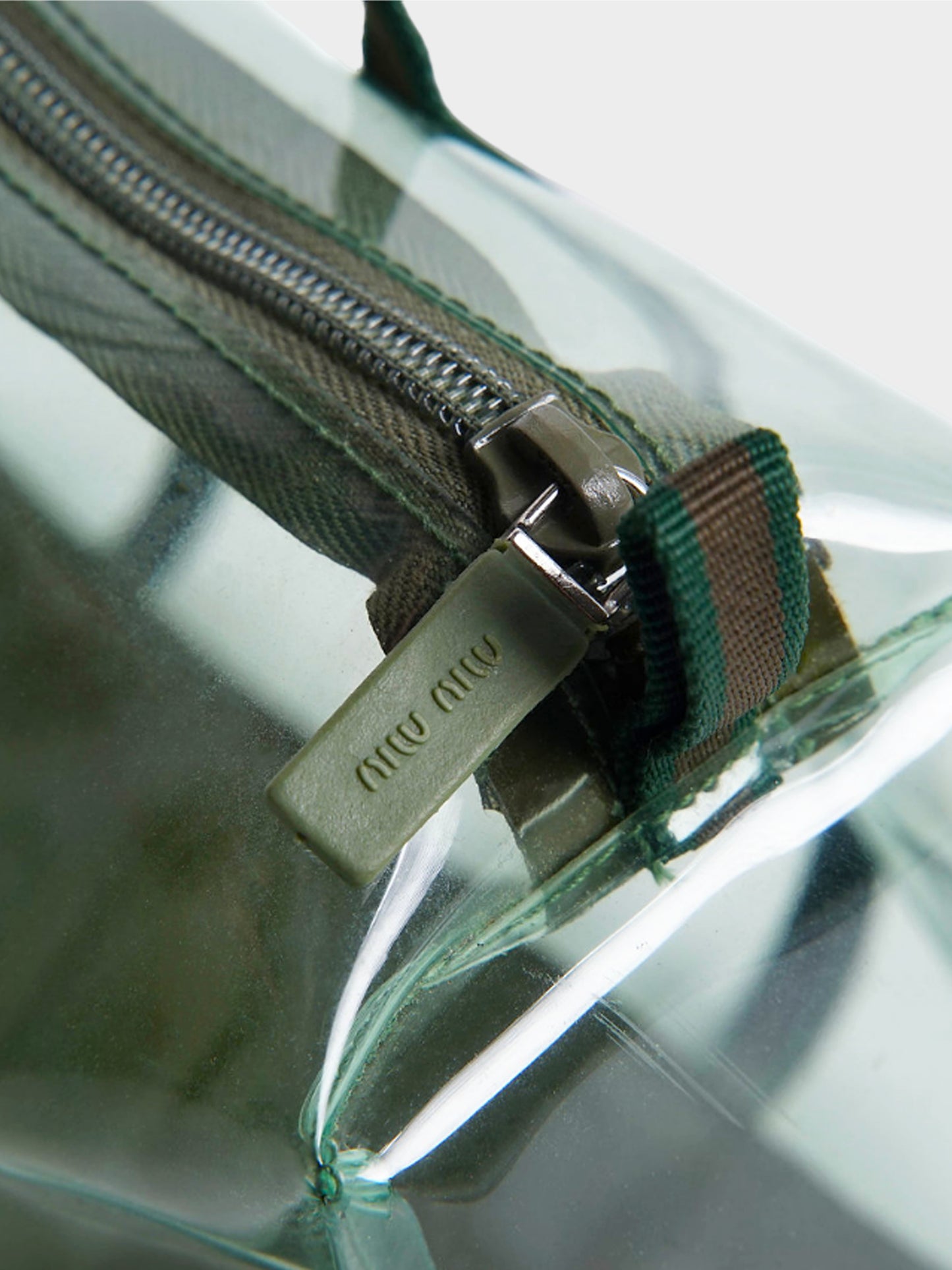 Miu Miu 1999 Green PVC See Through Bag