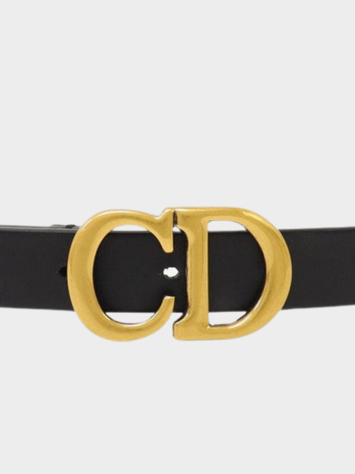 Christian Dior 2020s Black Calfskin CD Belt