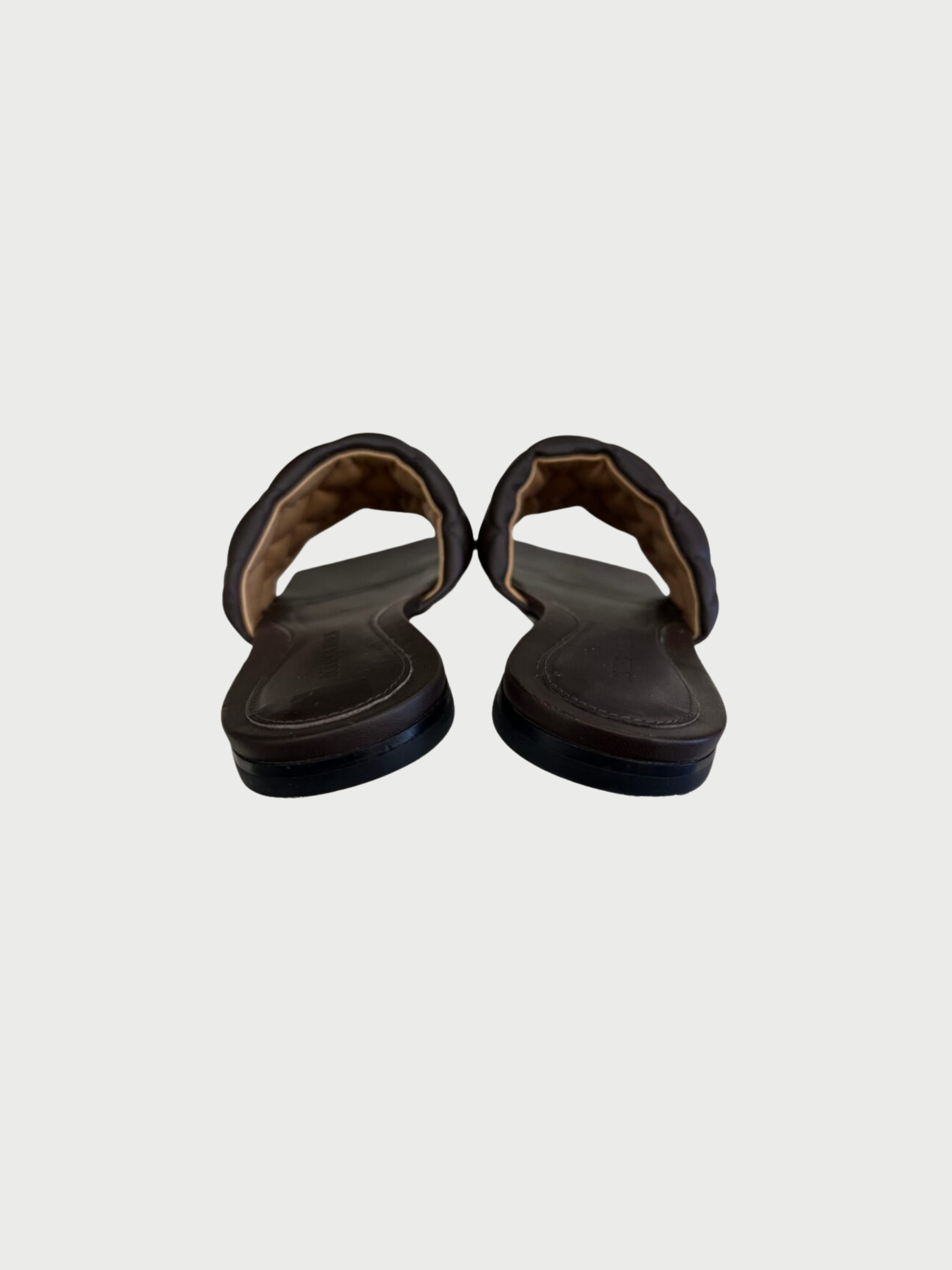 Bottega Veneta 2020s Brown Leather The Padded Flat Sandals