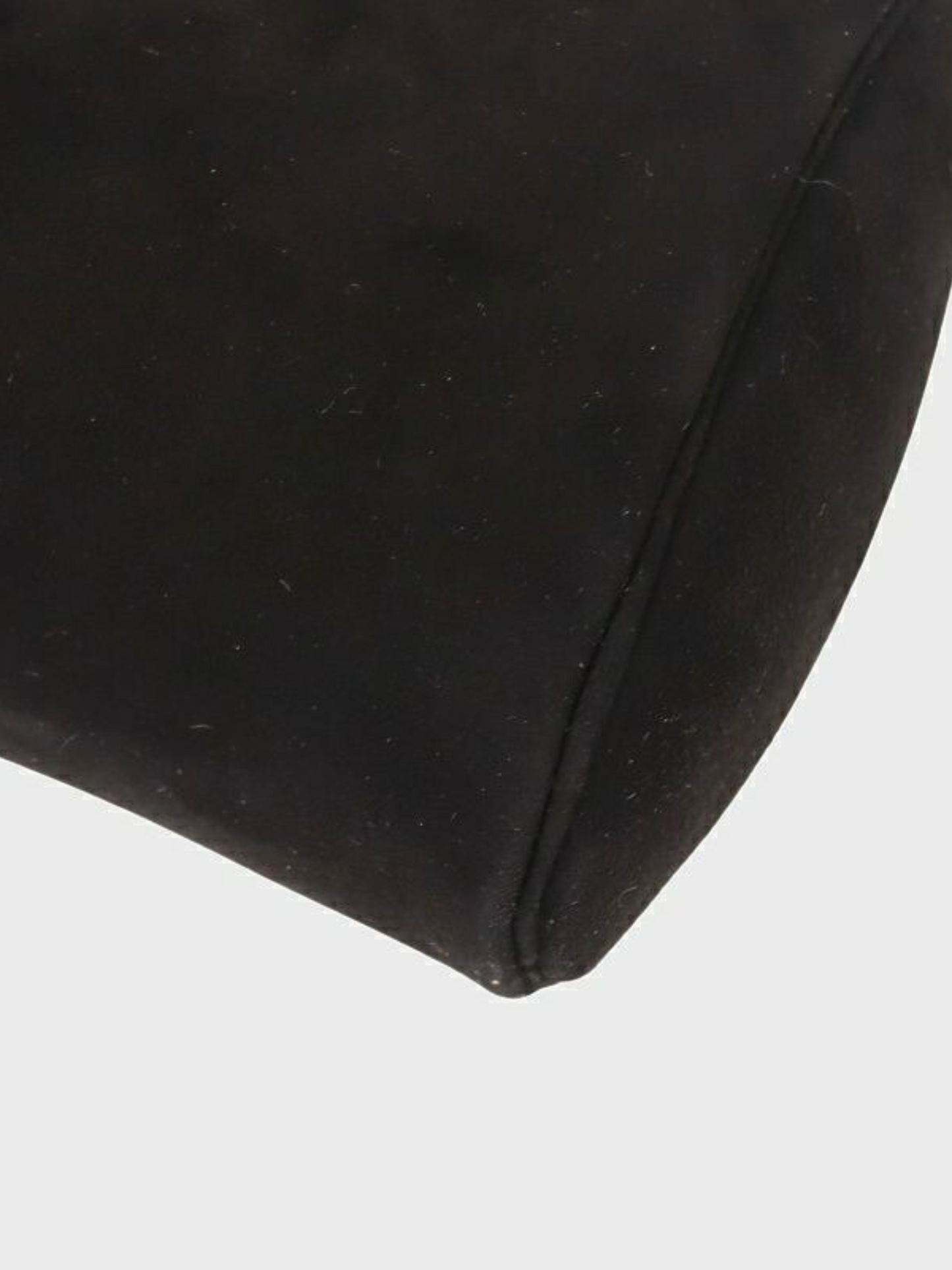 Christian Dior 2000s Black CD Oval Chain Suede Shoulder Bag