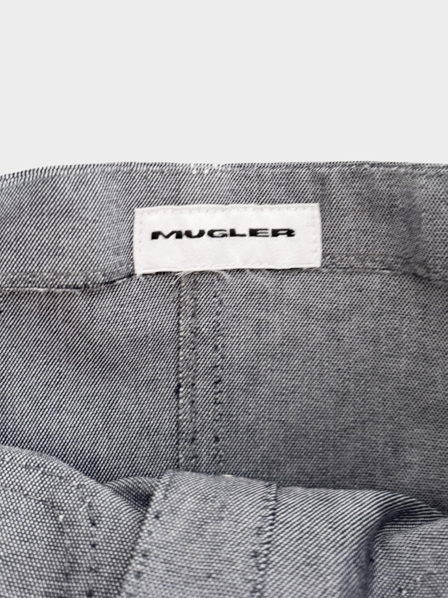 Thierry Mugler 2000s Grey Flap Pockets Bustier Tube Top