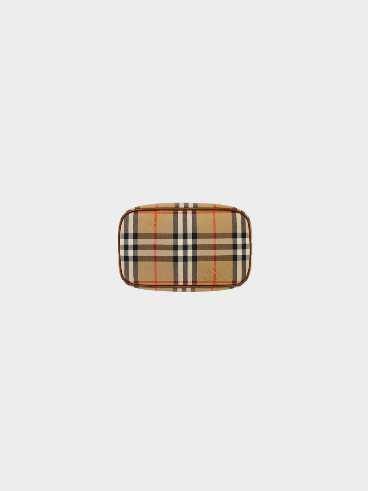 Burberry 2000s Beige Brown Check Canvas Handbag