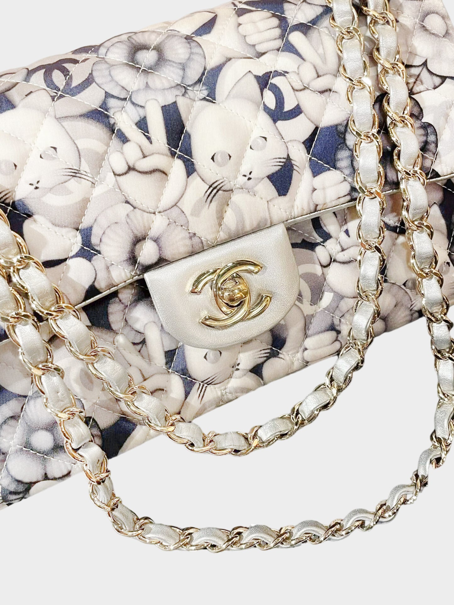 Chanel 2016 Cat Emoticon Classic Nylon Double Flap Bag