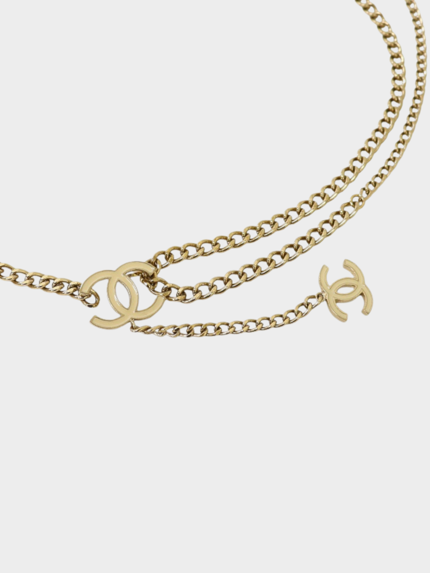 Chanel 2007 Gold Plated Metal COCO Chain Belt