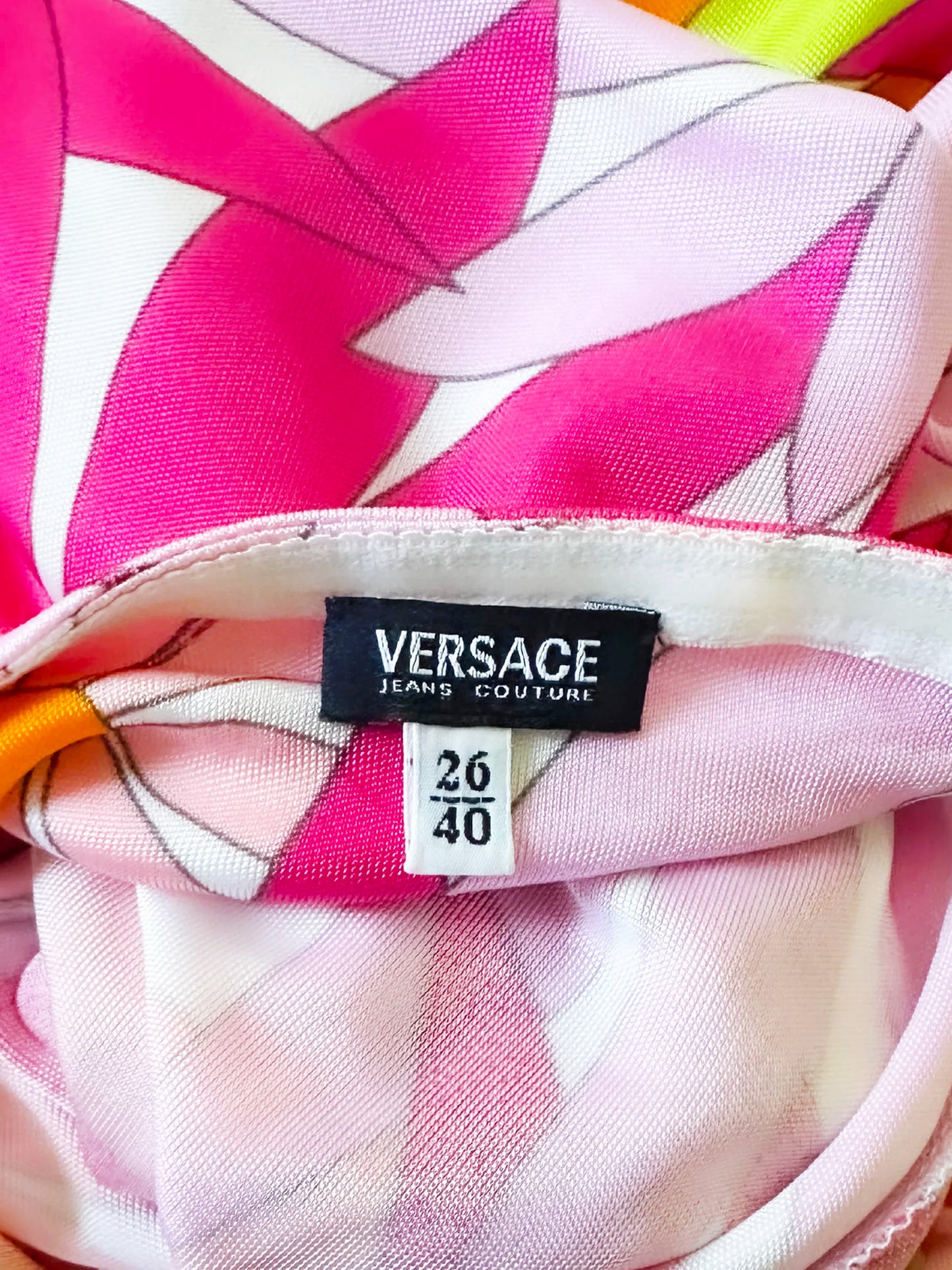 Versace SS 2000 Pink Floral Halter Dress