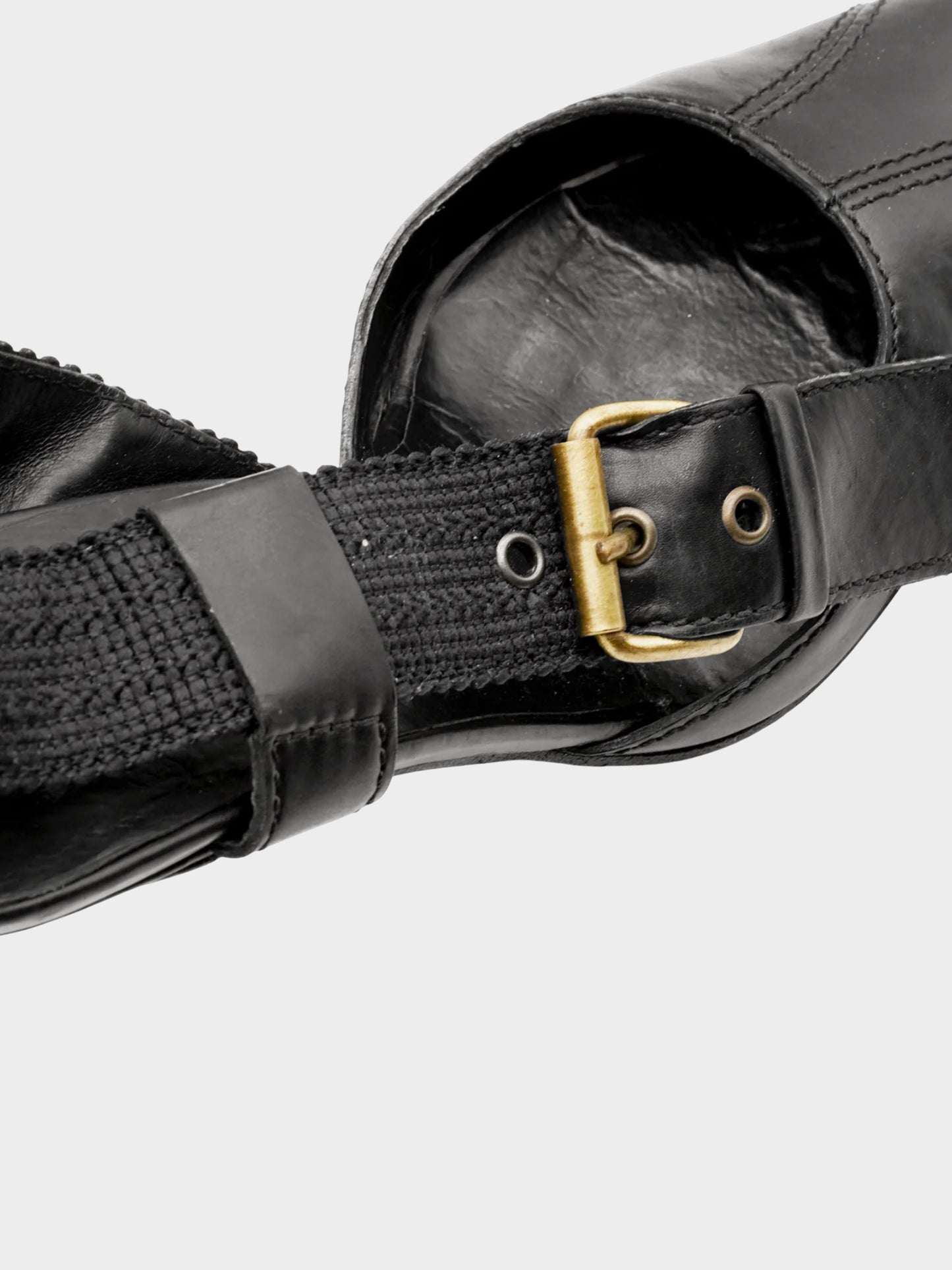 John Galliano 2000s Black Buckle Pointed Pumps