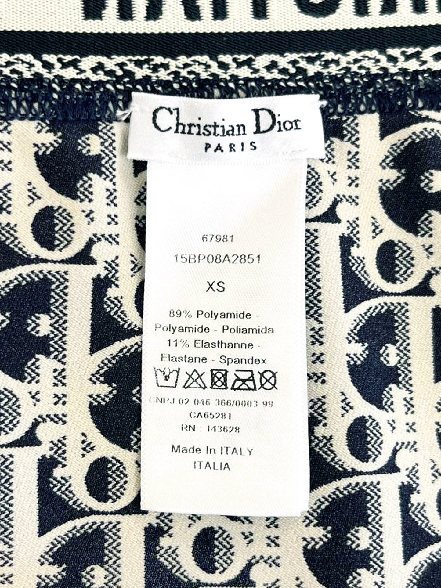 Christian Dior 2000s Navy Monogram Two-Piece Bikini