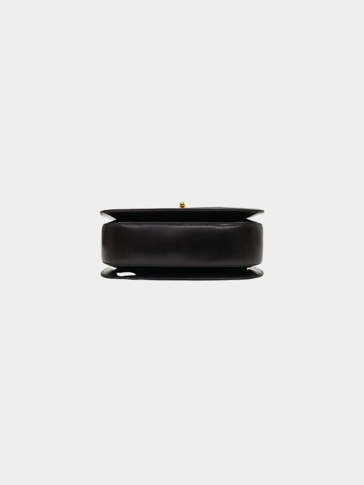 Gucci 2000s Black Leather Turn-Lock Shoulder Bag