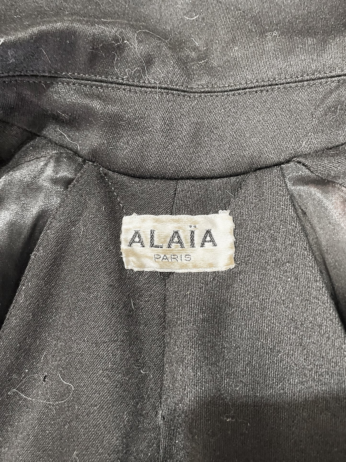 Azzedine Alaïa Late 1980s Black Wool Frock Coat