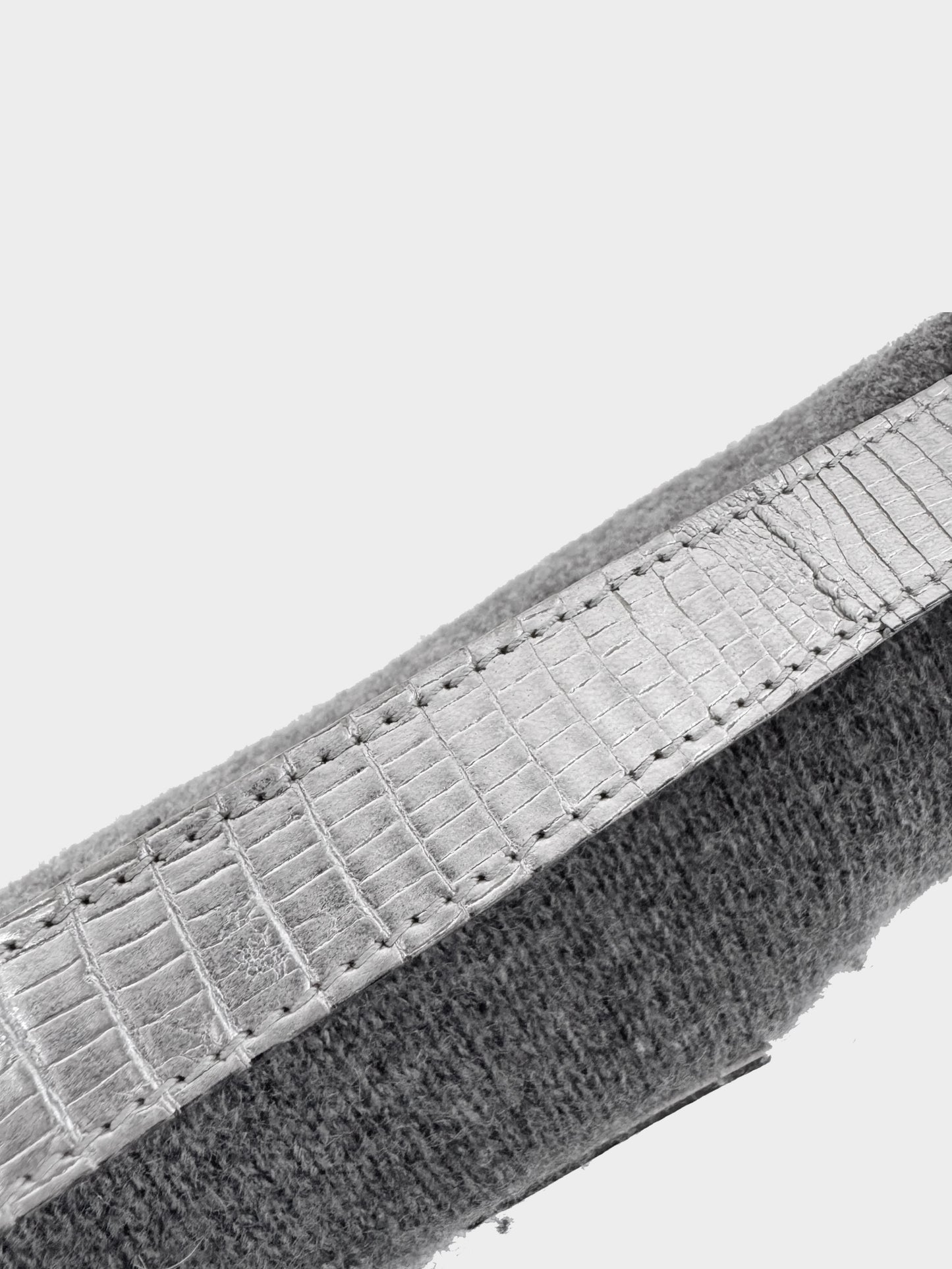 Fendi 2000s Grey Cashmere and Rhinestone Baguette