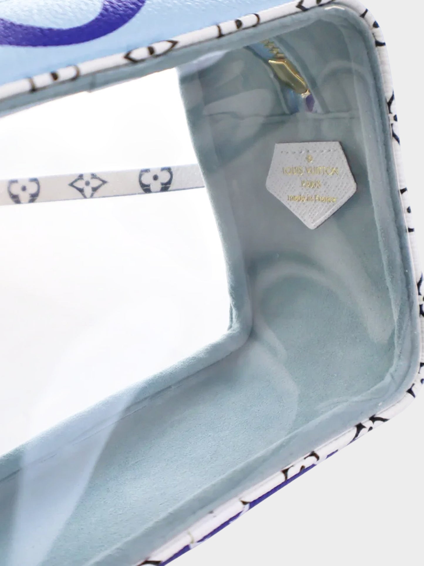 Louis Vuitton 2019 Blue PVC Giant Monogram Beach Pouch
