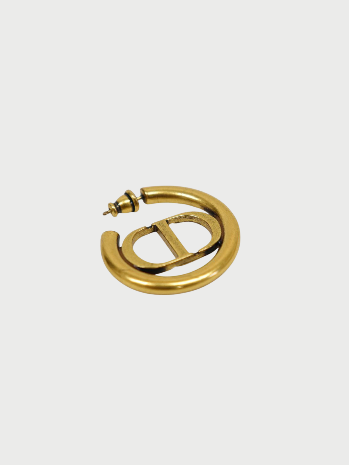 Christian Dior 2000s Gold 30 Montaigne Earrings