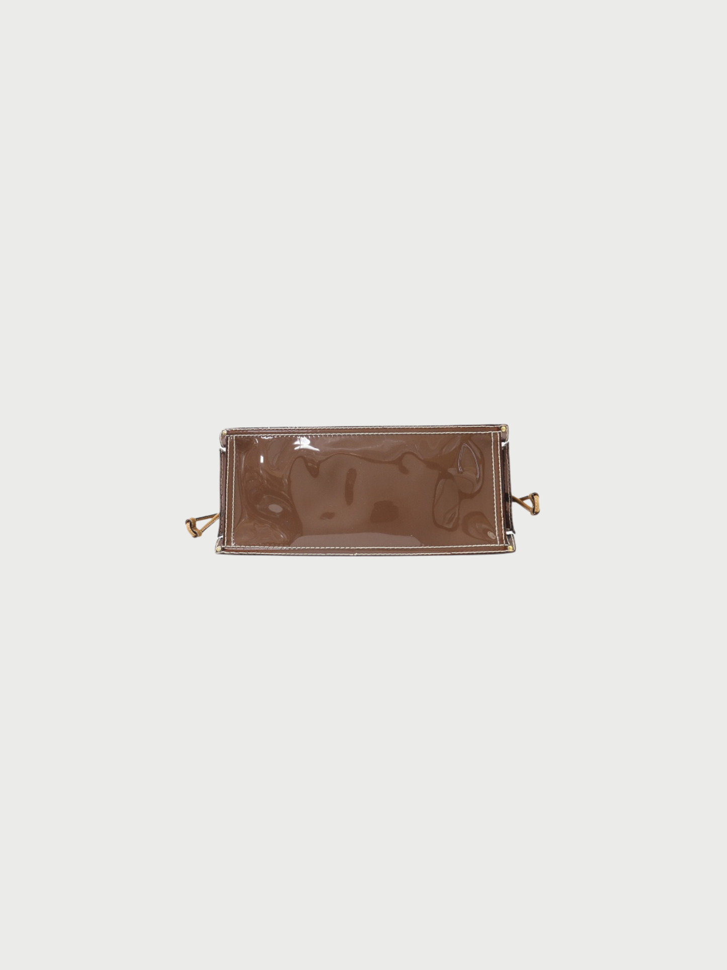 Loewe 2000s Brown PVC Leather Anagram Clear Tote Bag