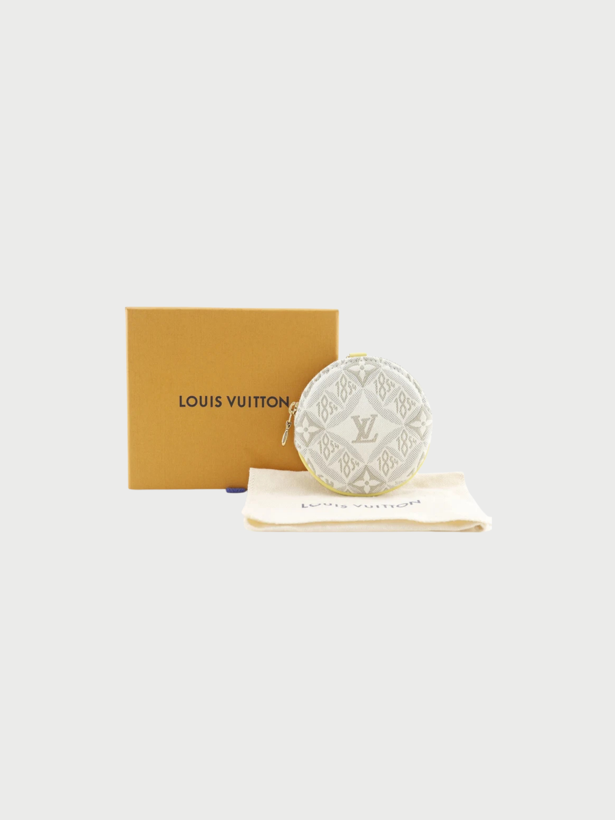 Louis Vuitton 2020s Beige Yellow Porte-Monnaie Rond Coin Case