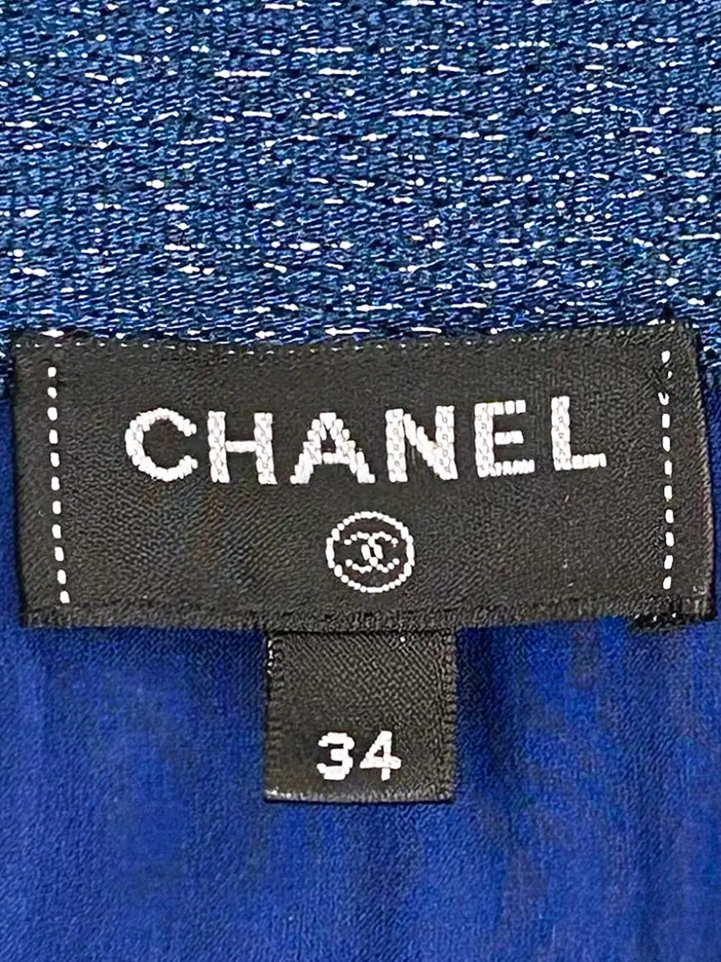 Chanel 2022 Indigo Blue Wool Knit Mini Skirt