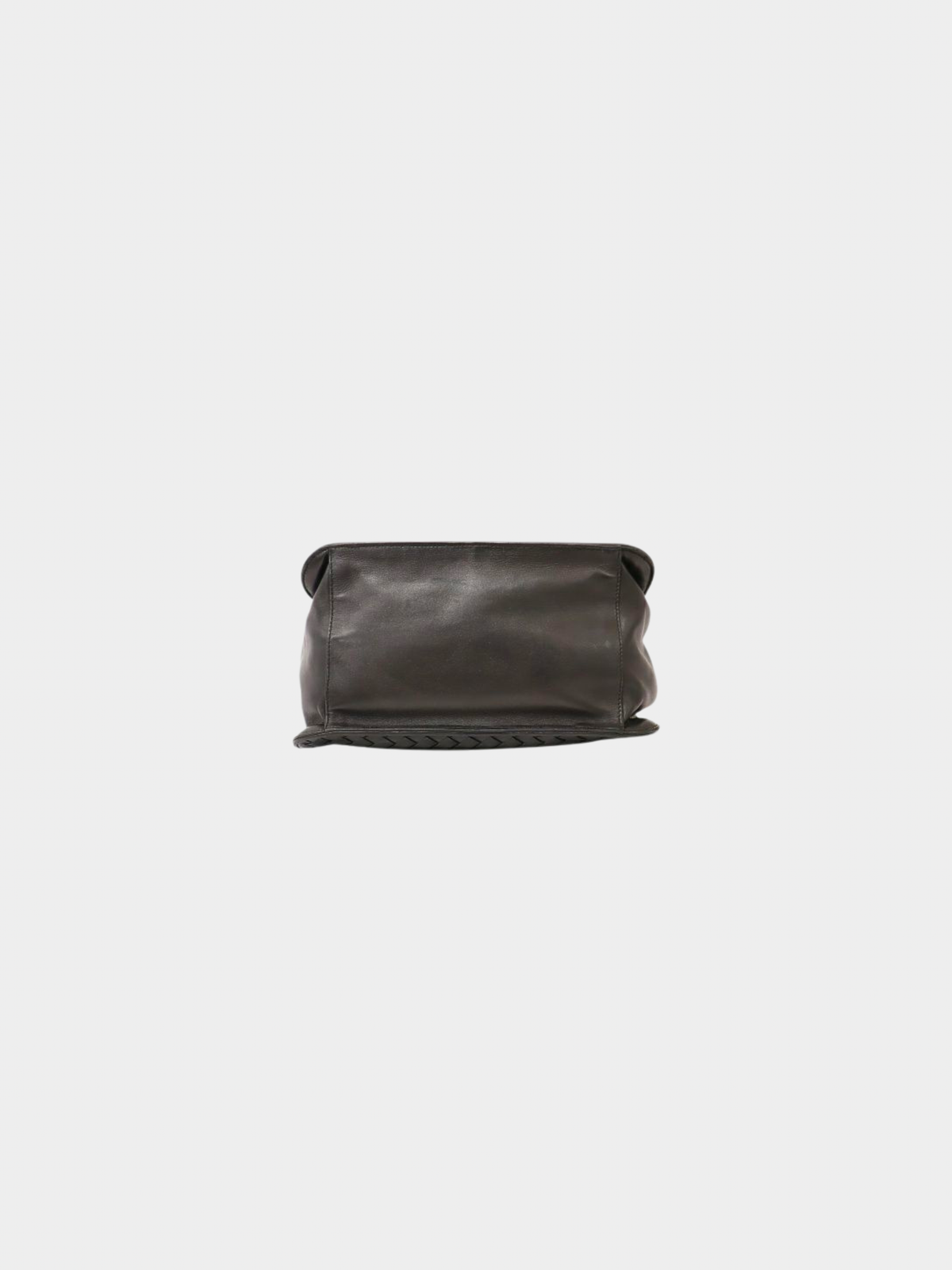 Bottega Veneta 2000s Black Intrecciato Leather One-Shoulder Bag