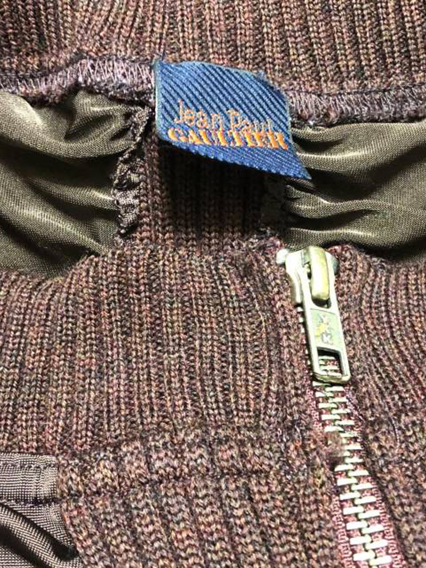 Jean Paul Gaultier 2000s Brown Shirred Fitted Long Skirt