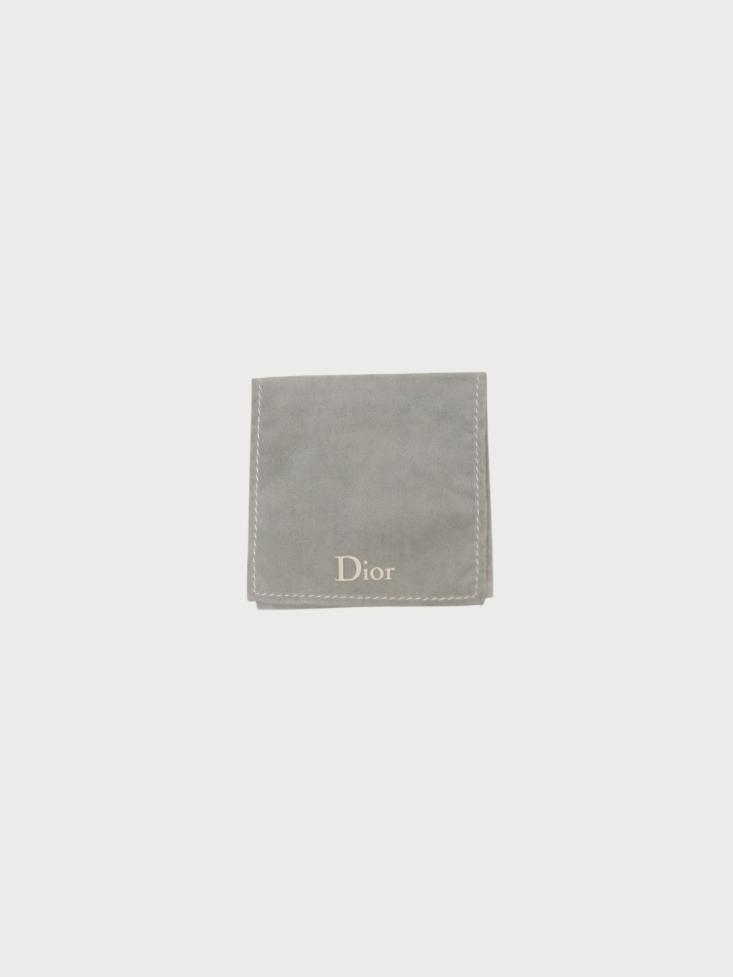Christian Dior 2000s Silver Plated Metal Logo Round Earrings