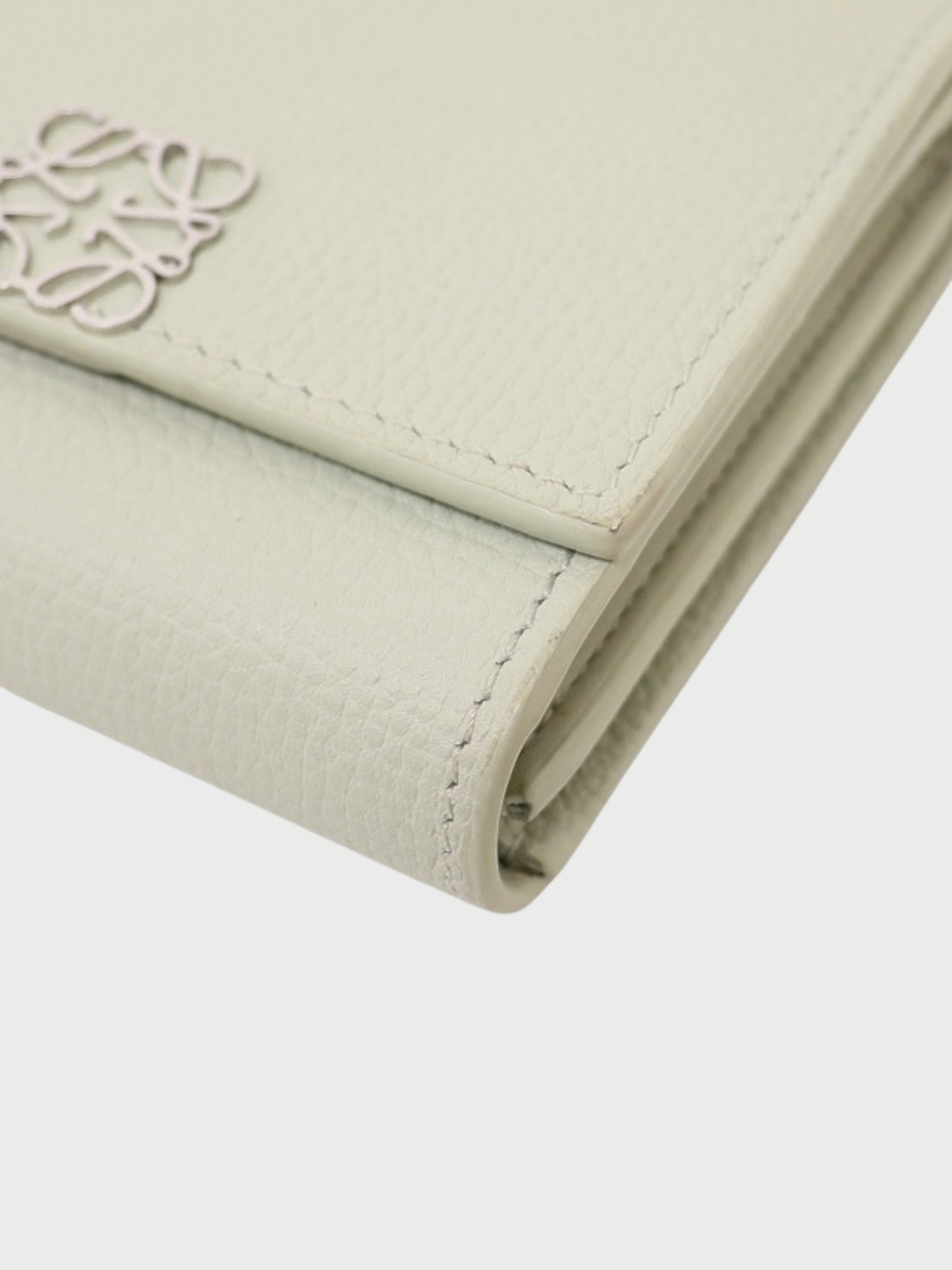 Loewe 2000s Mint Green Anagram Leather Wallet