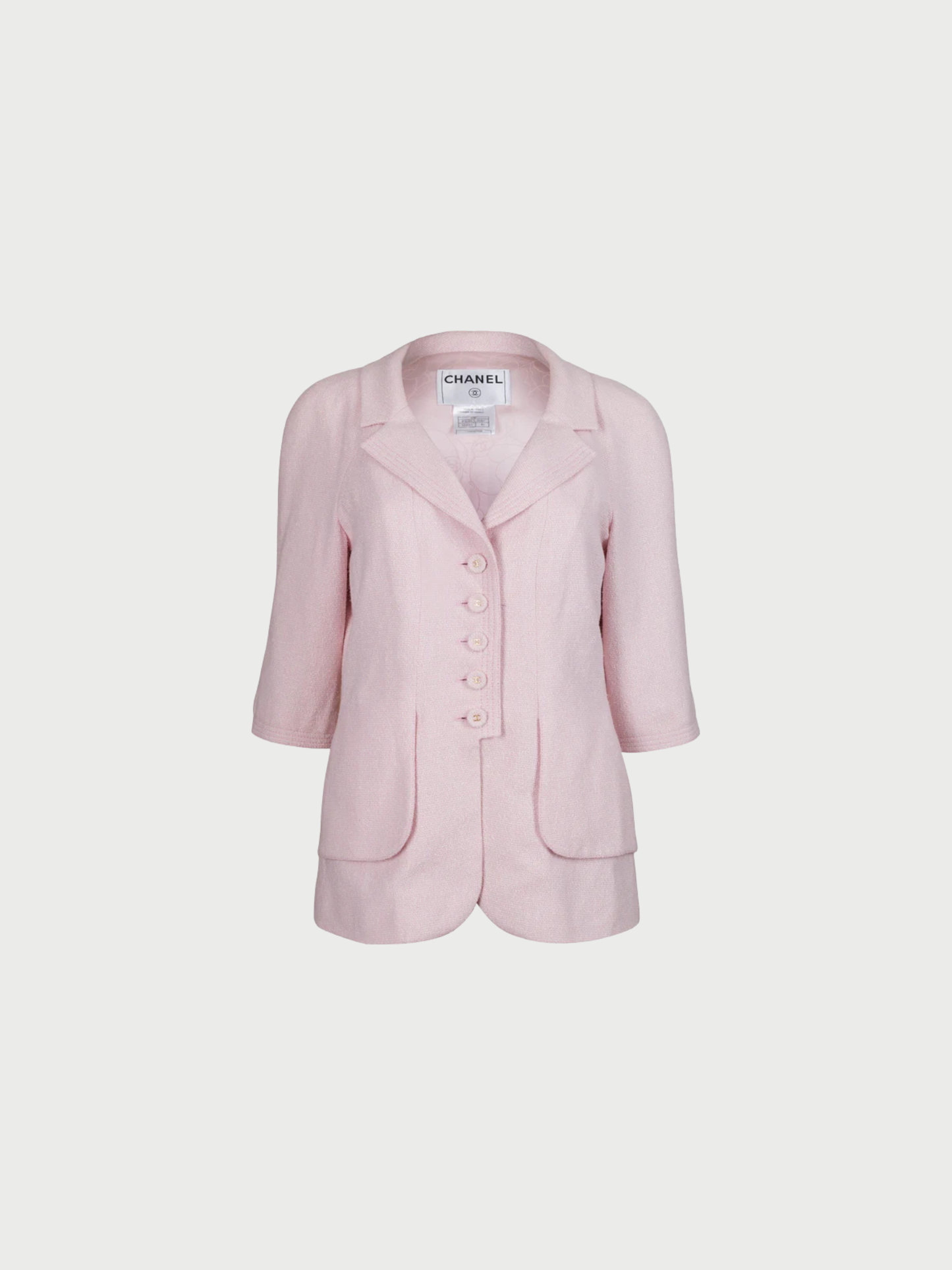 Chanel 2000s Pink Tweed Dress Jacket Set