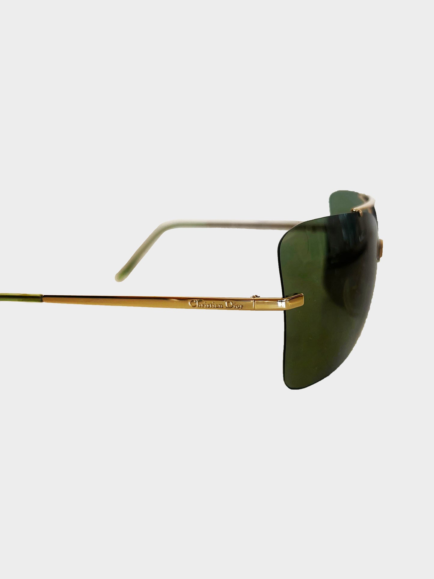 Christian Dior 2000s Green Butterfly Sunglasses