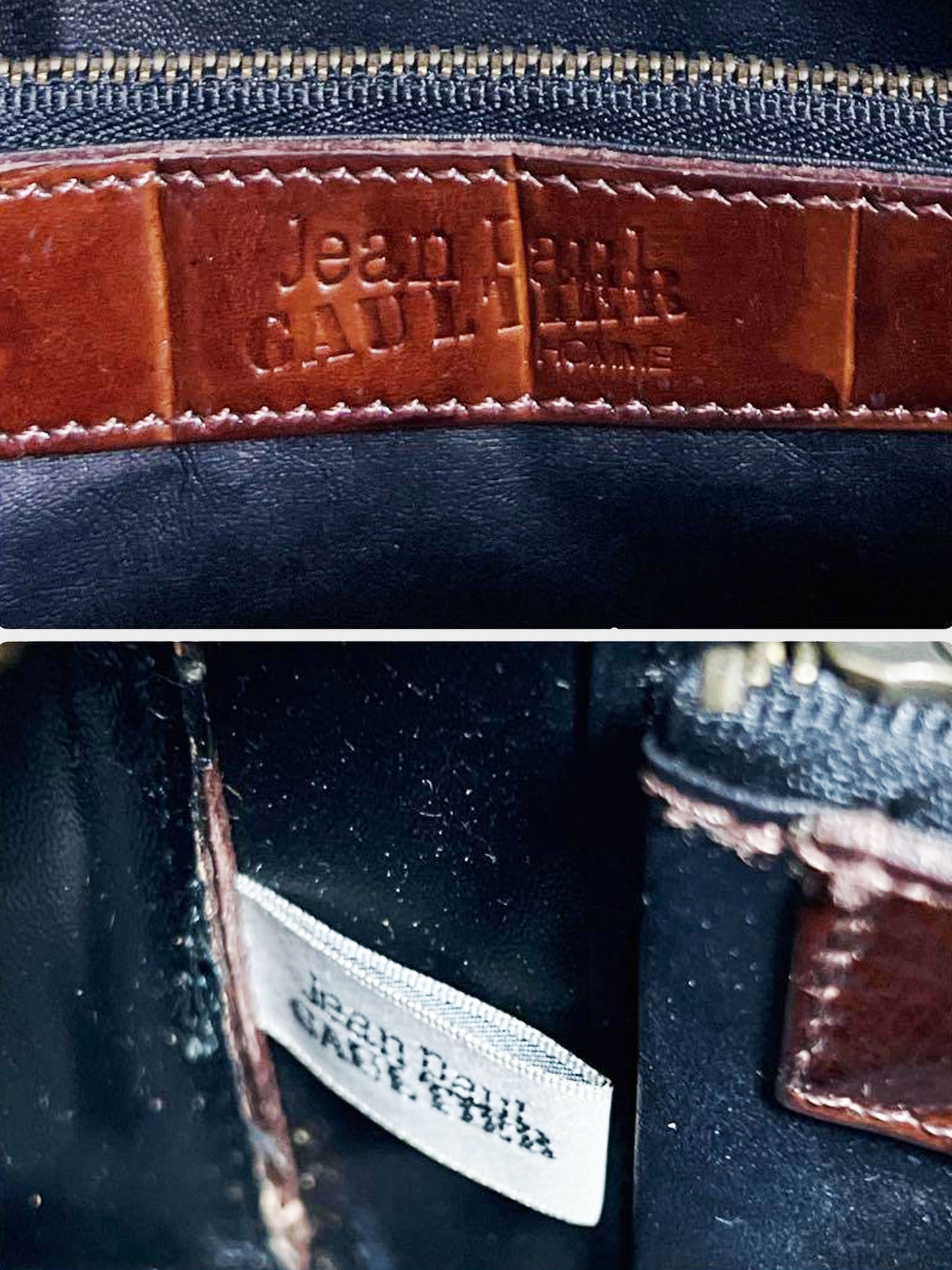 Jean Paul Gaultier 2000s Crocodile Embossed Clutch Bag