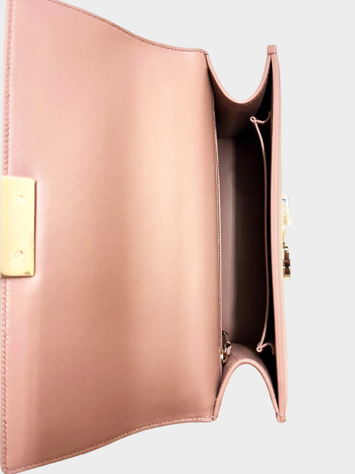 Christian Dior 2020 Blush Pink Grained Calfskin 30 Montaigne Flap Bag