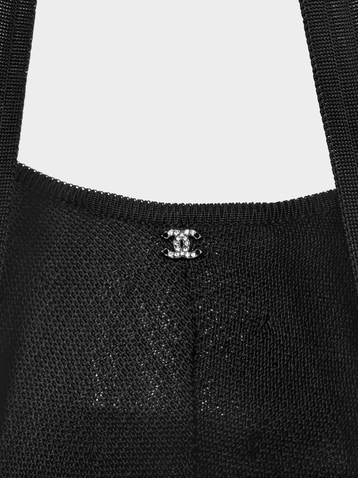 Chanel by Karl Lagerfeld SS 2009 Black Ruffled Mesh Dress