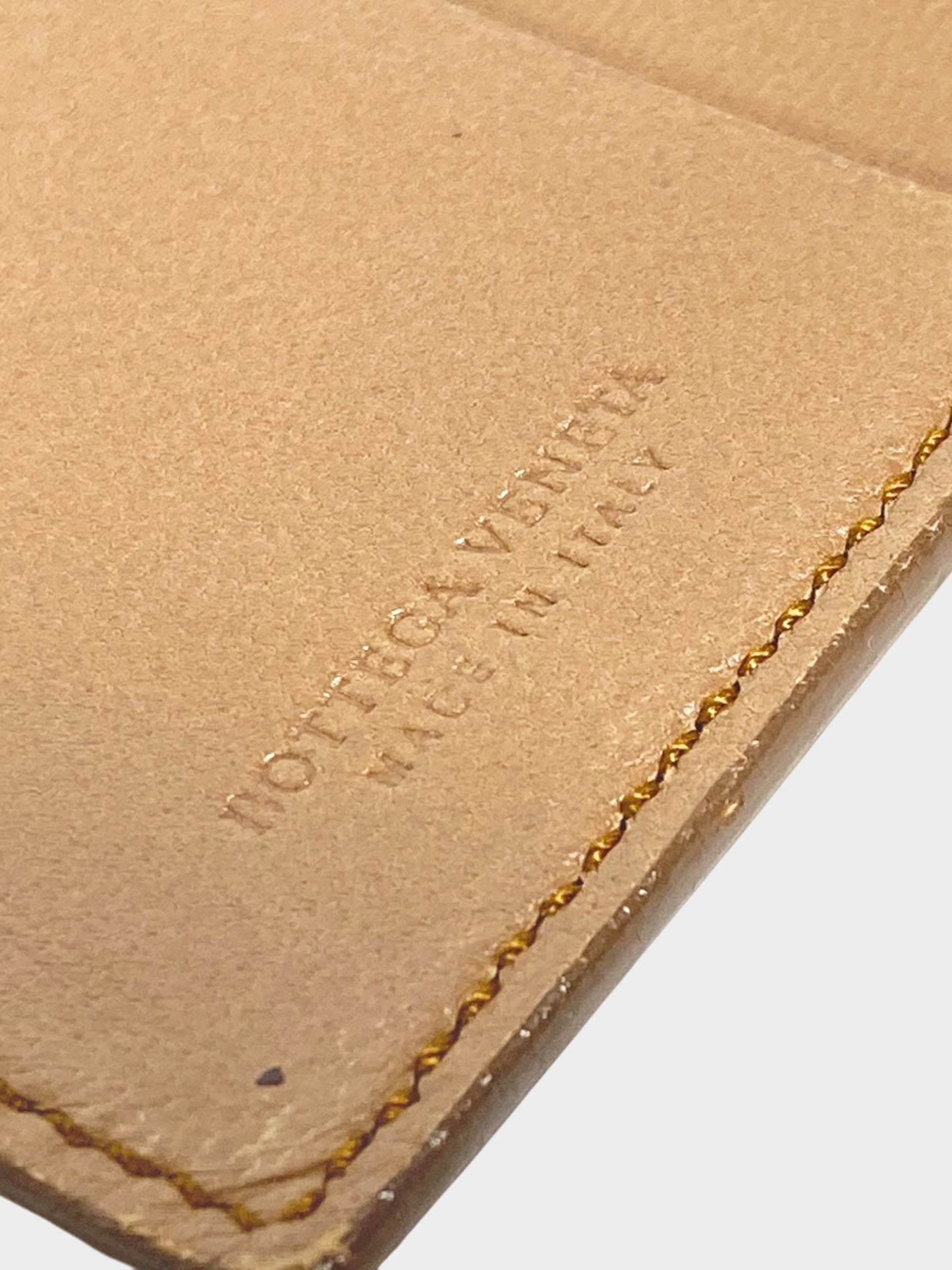 Bottega Veneta 2000s Beige Intrecciato Leather Passport Case