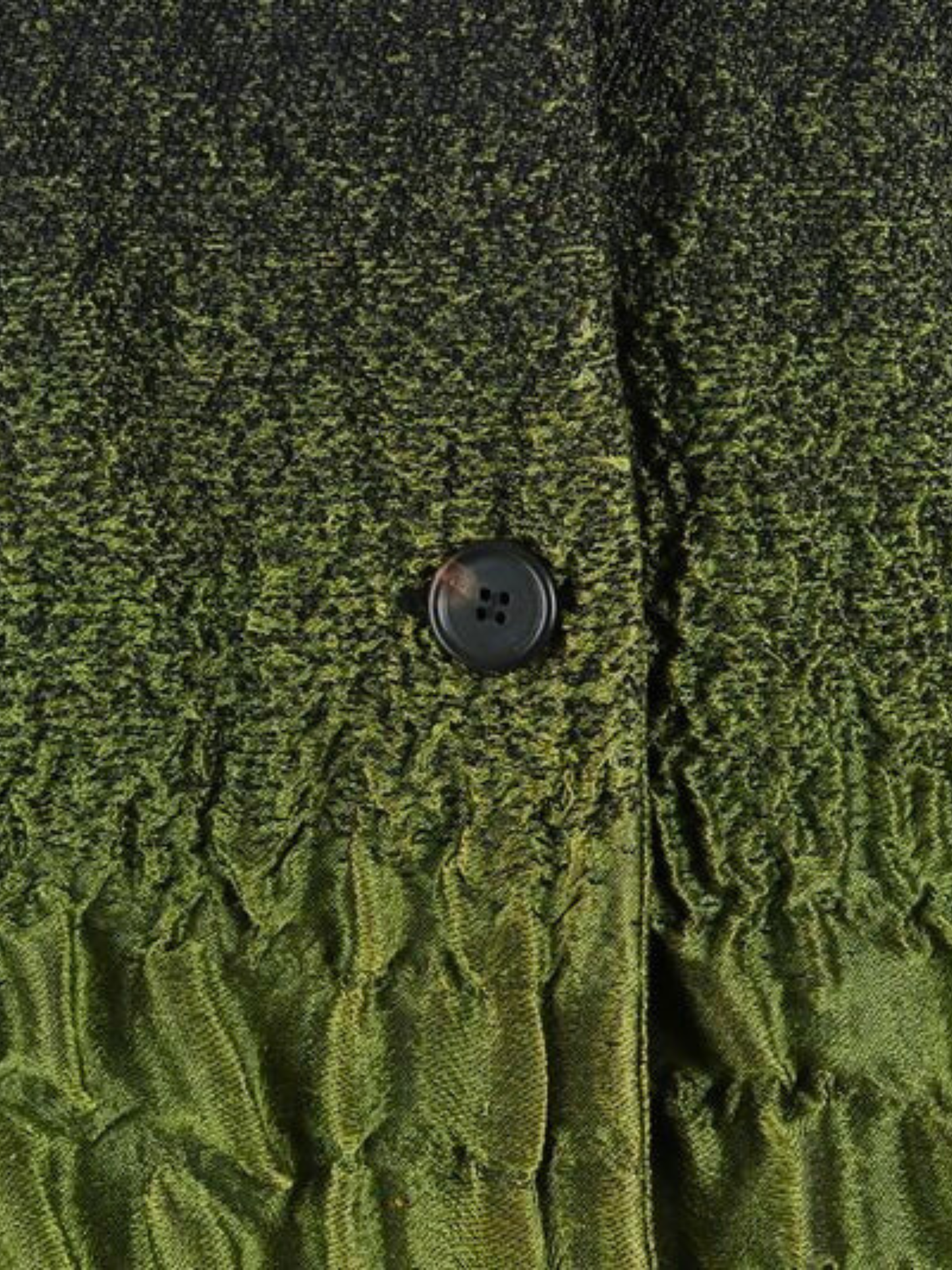 Prada AW 2007 Green Ombre Ruched Runway Detail Coat