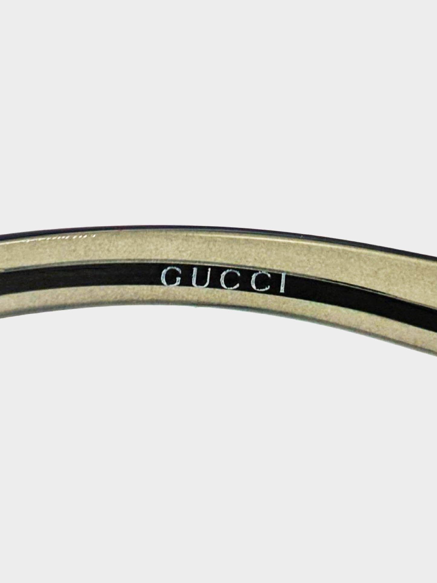 Gucci 2000s Khaki Green Cutout GG 1486/S Y2K Sunglasses
