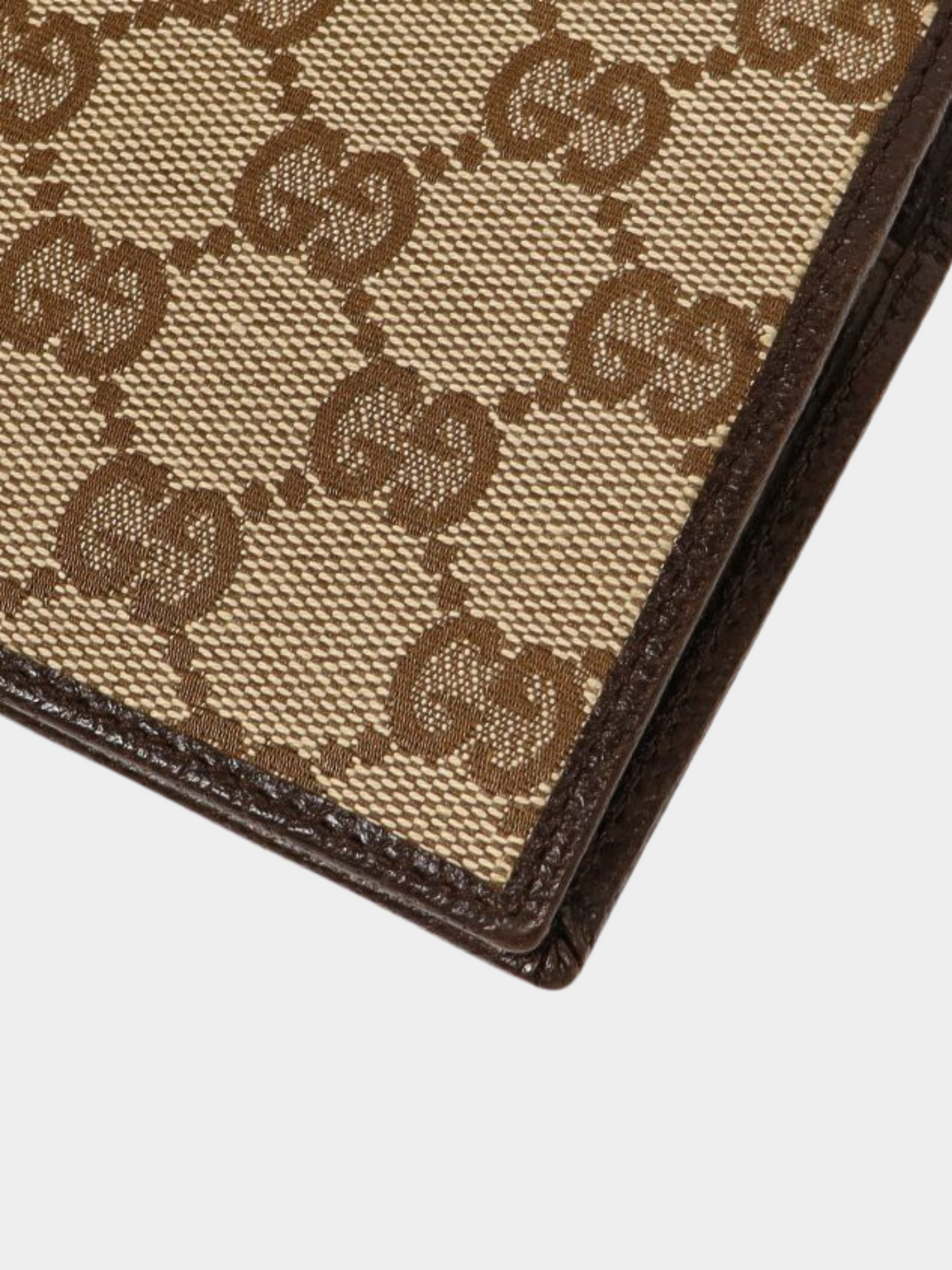 Gucci 2000s Beige Brown GG Canvas Wallet