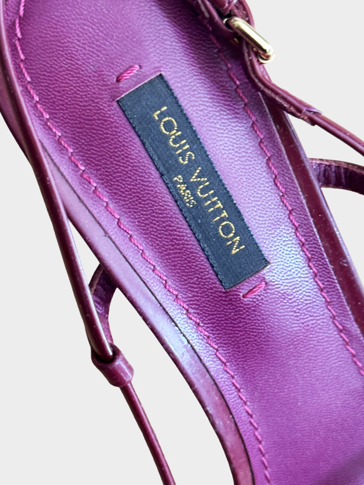 Louis Vuitton 2010s Purple Ingrid Strappy Slingback Heels