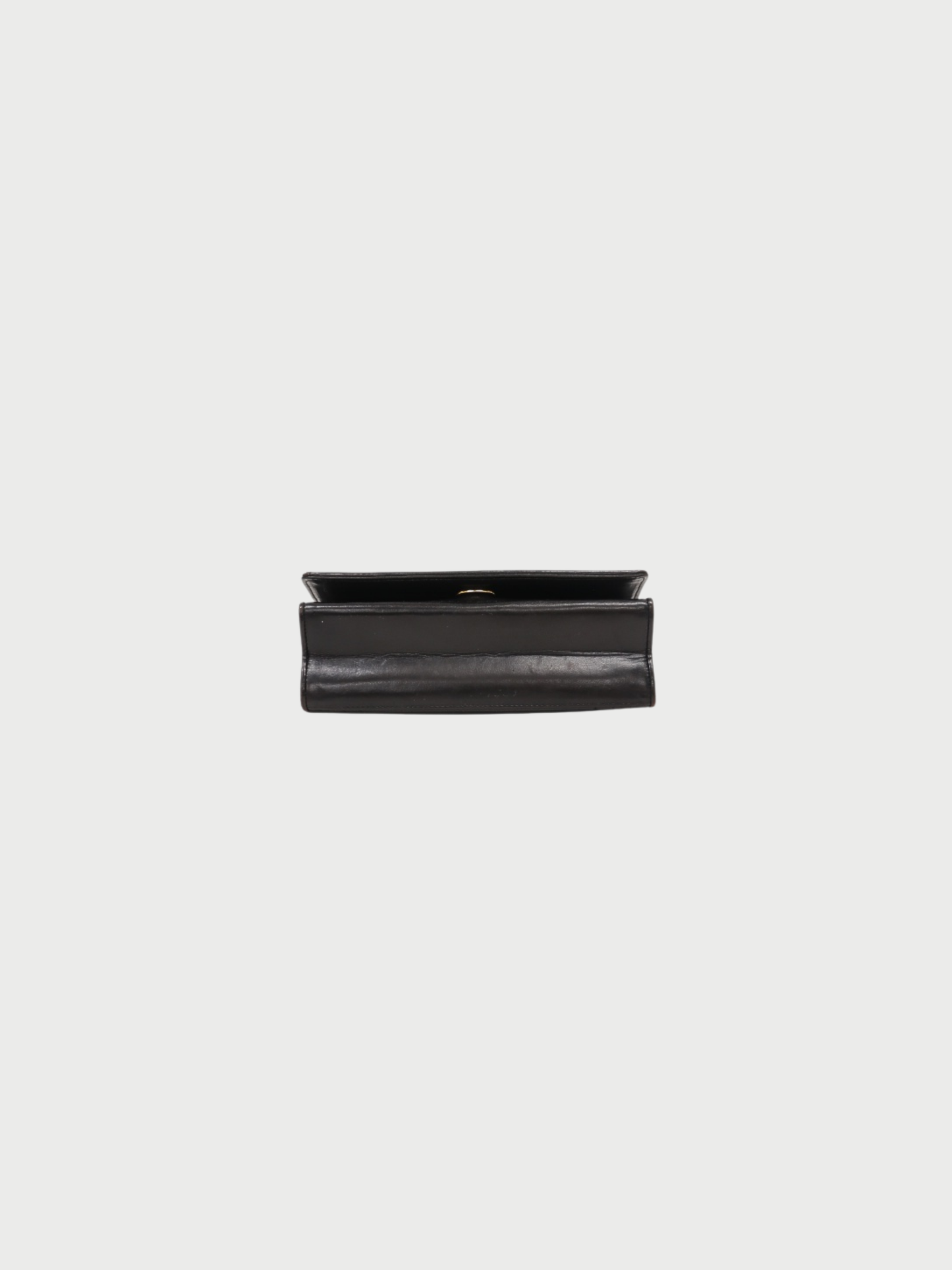 Chanel 1980s Black Lambskin Push Lock Chain Shoulder Bag