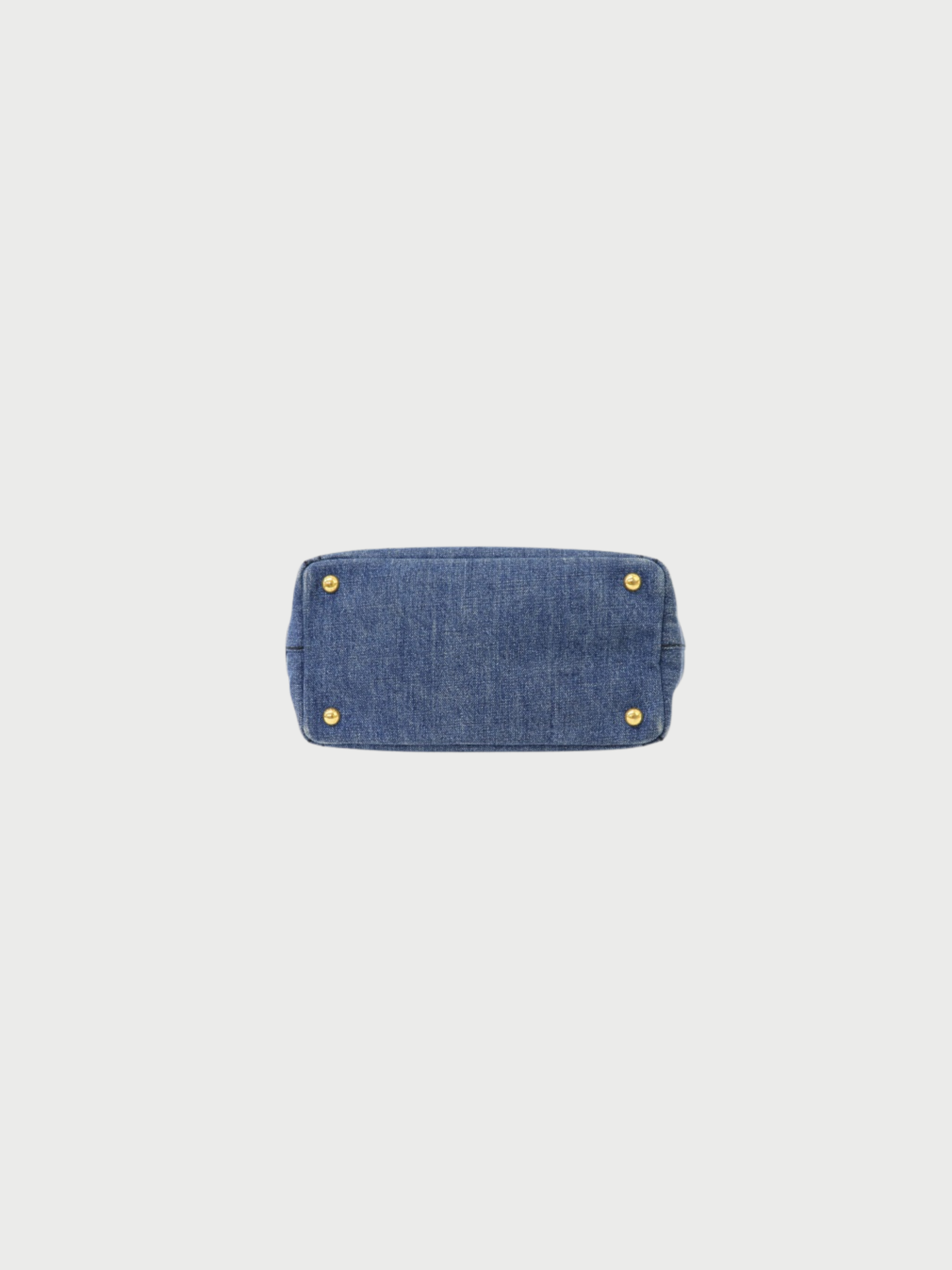 Prada 2000s Blue Denim Canapa Tote Bag