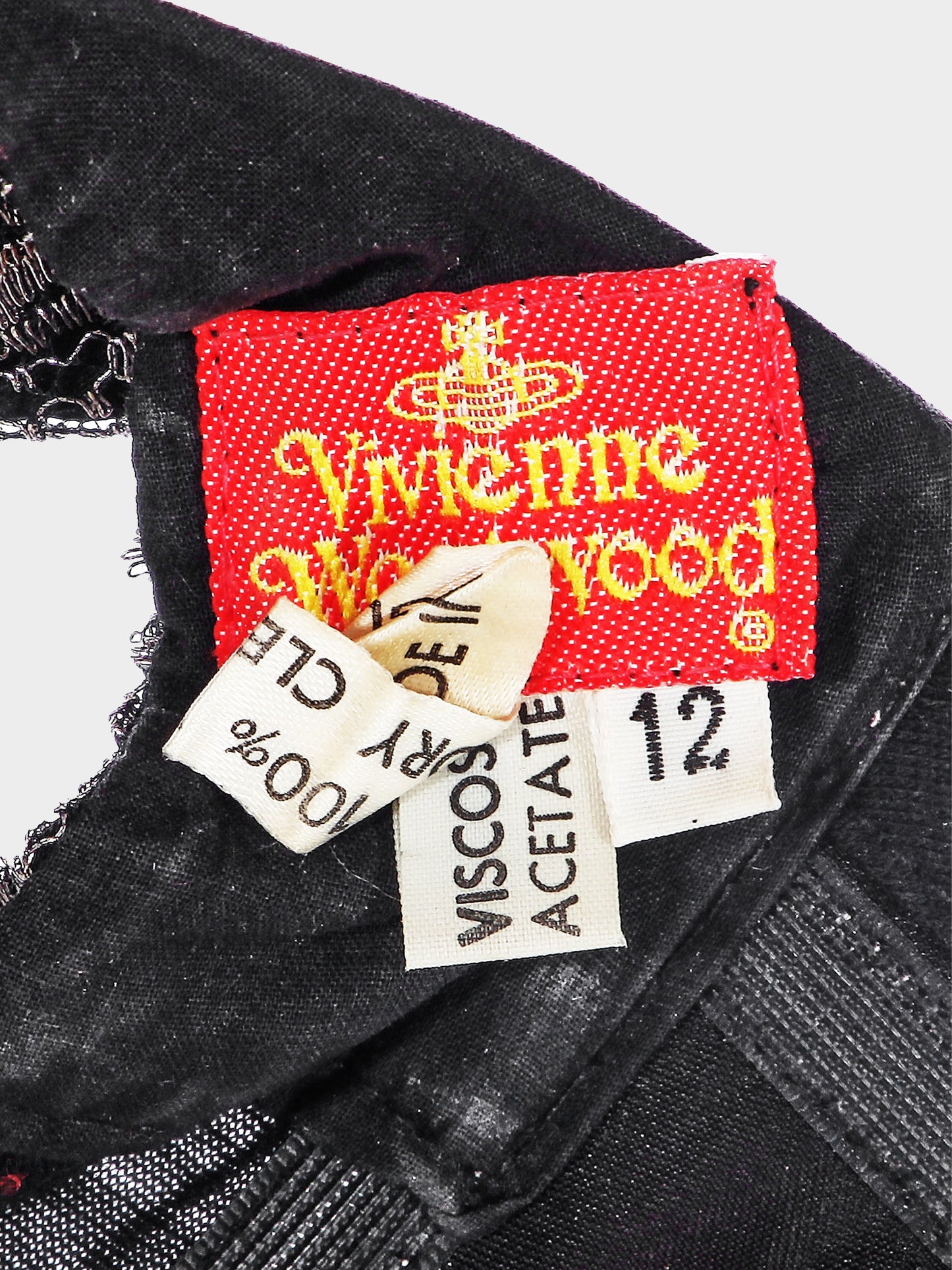 Vivienne Westwood SS 1988 Black Floral 'Britain Must go Pagan' Corset