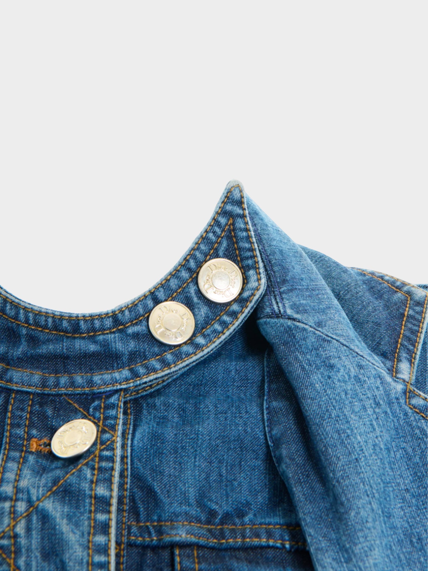 Christian Dior by John Galliano SS 2005 Double Layered Denim Blue Jacket