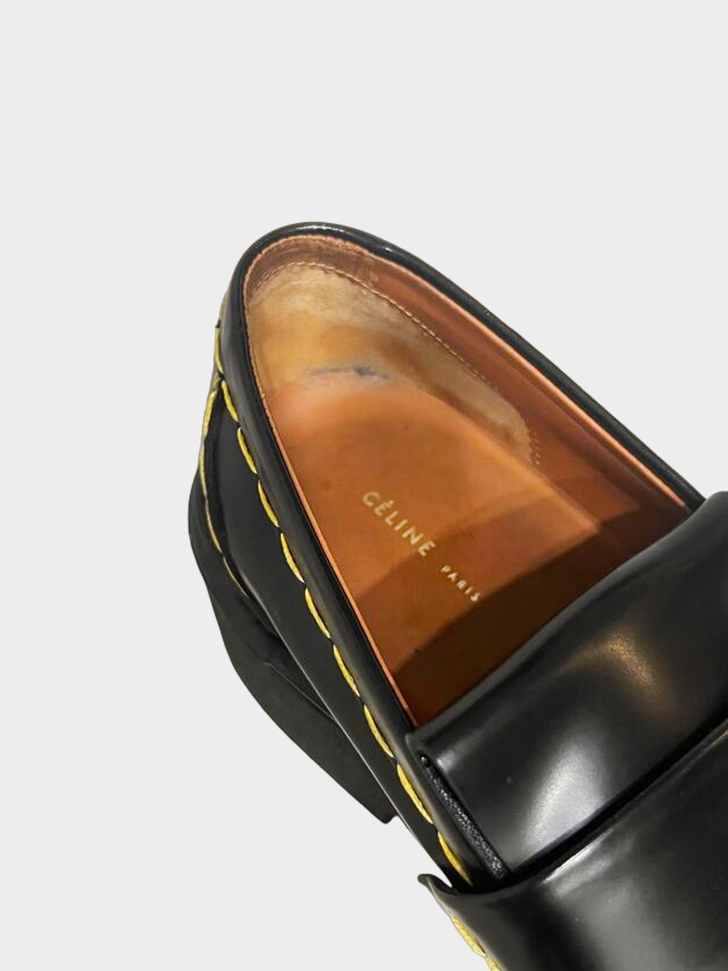 Céline 2014 Contrast Stitching Platform Loafers