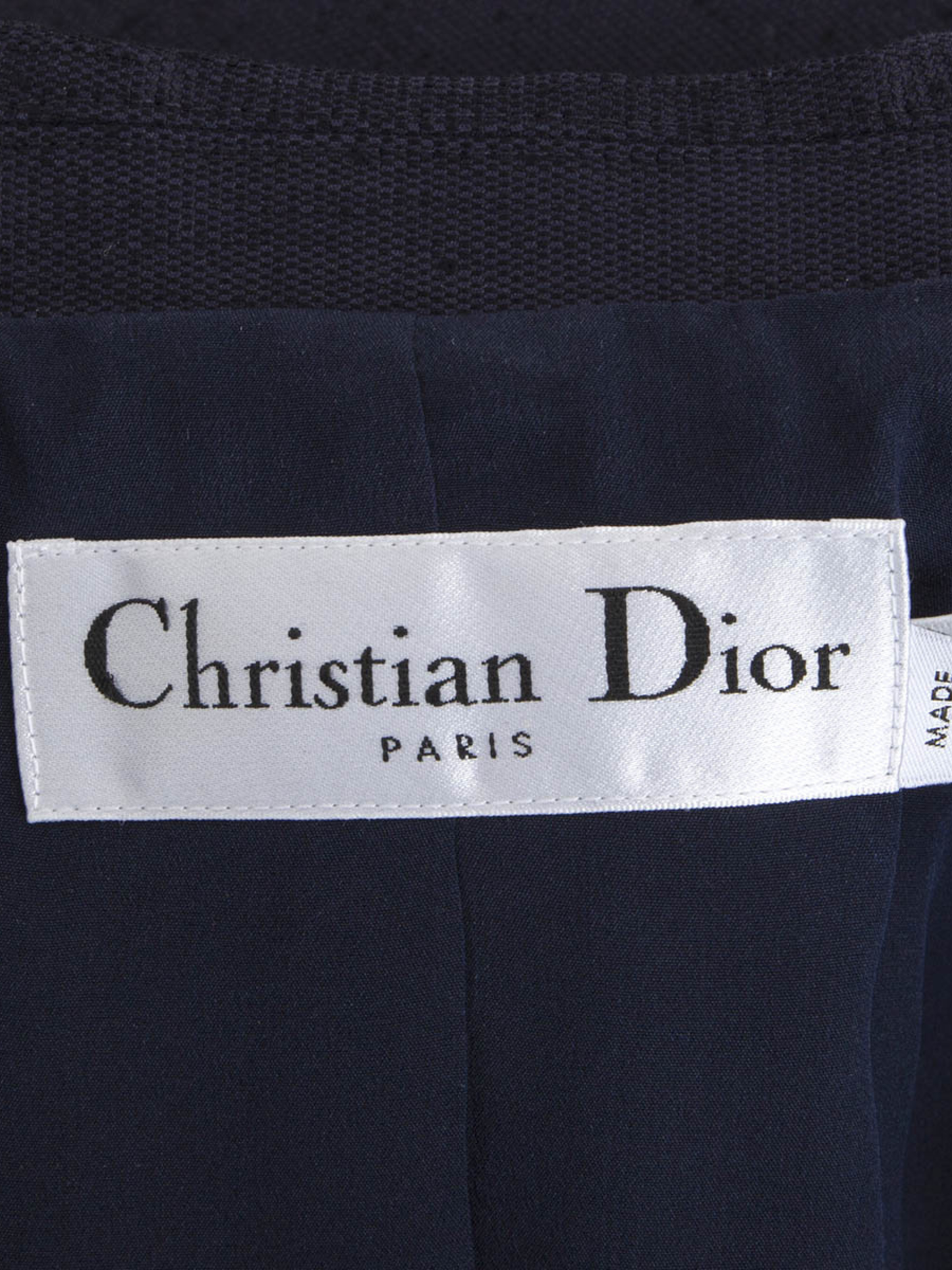 Christian Dior 2000s Navy Cotton Rayon Jacket