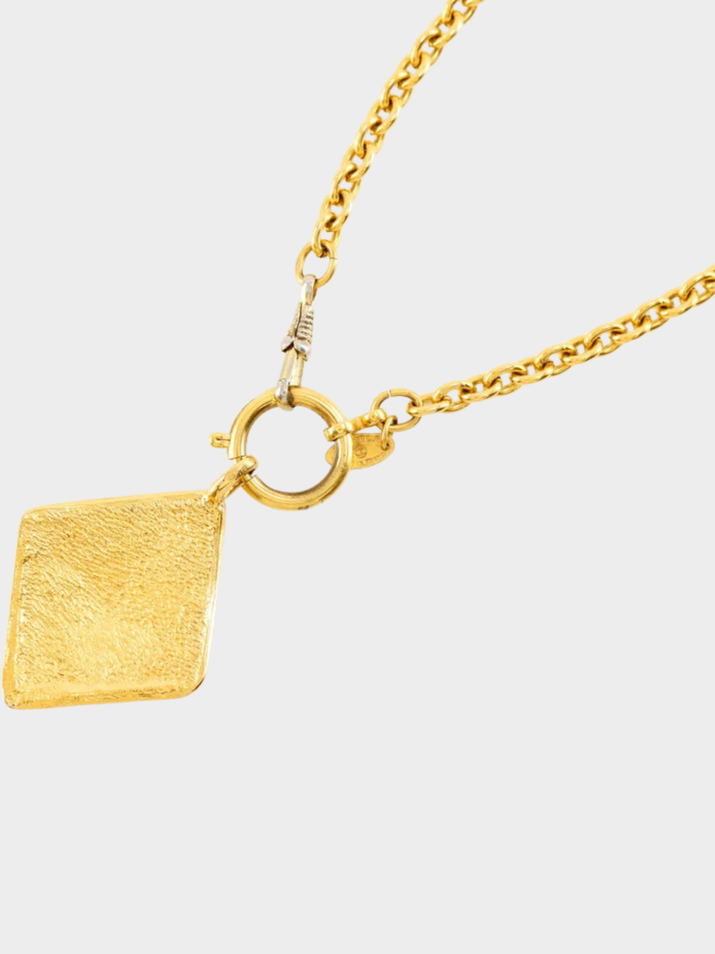 Chanel 1990s Gold Plated COCO Mark Pendant Necklace