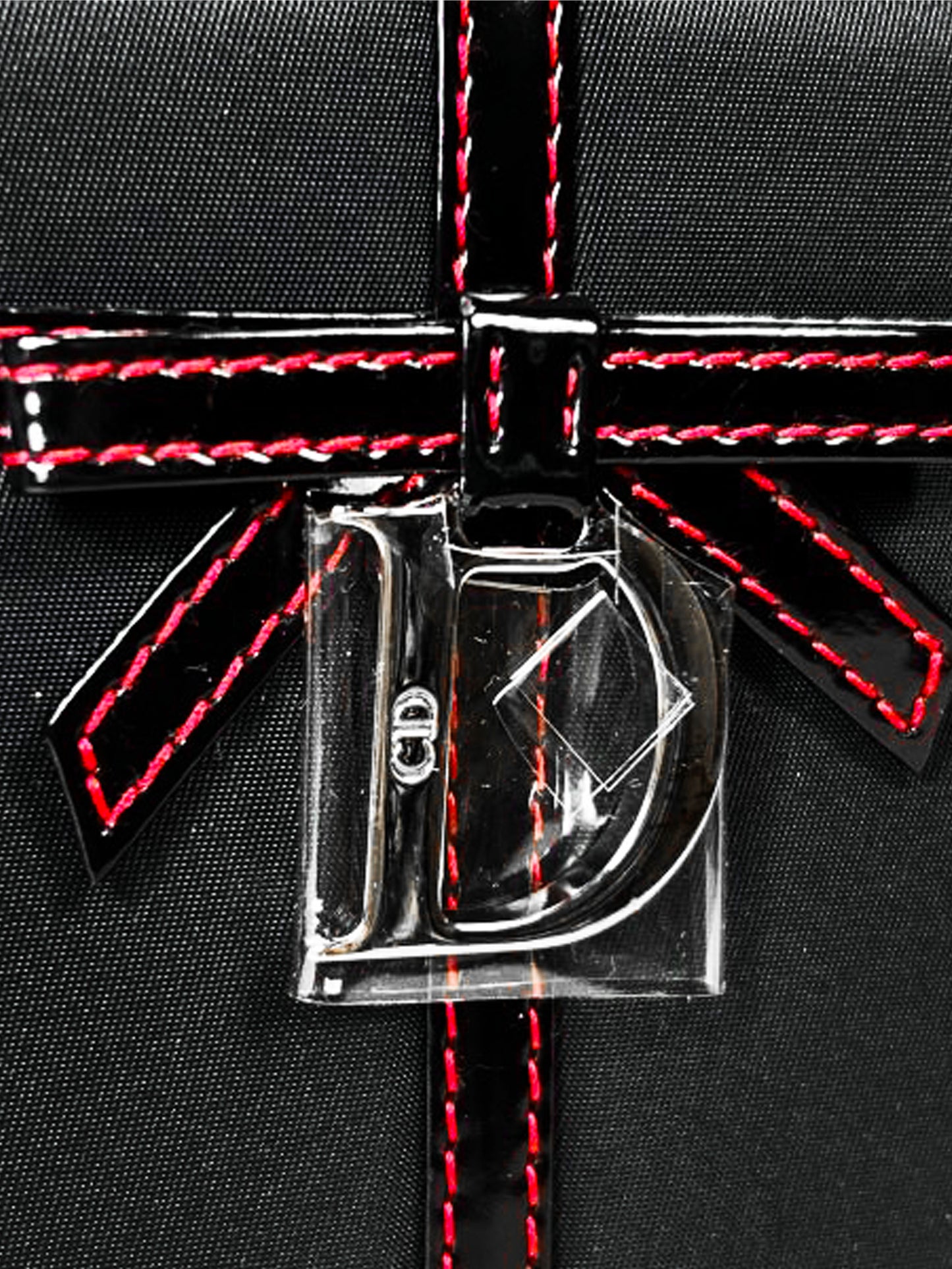 Christian Dior 2006 Black Ribbon Box Vanity Bag