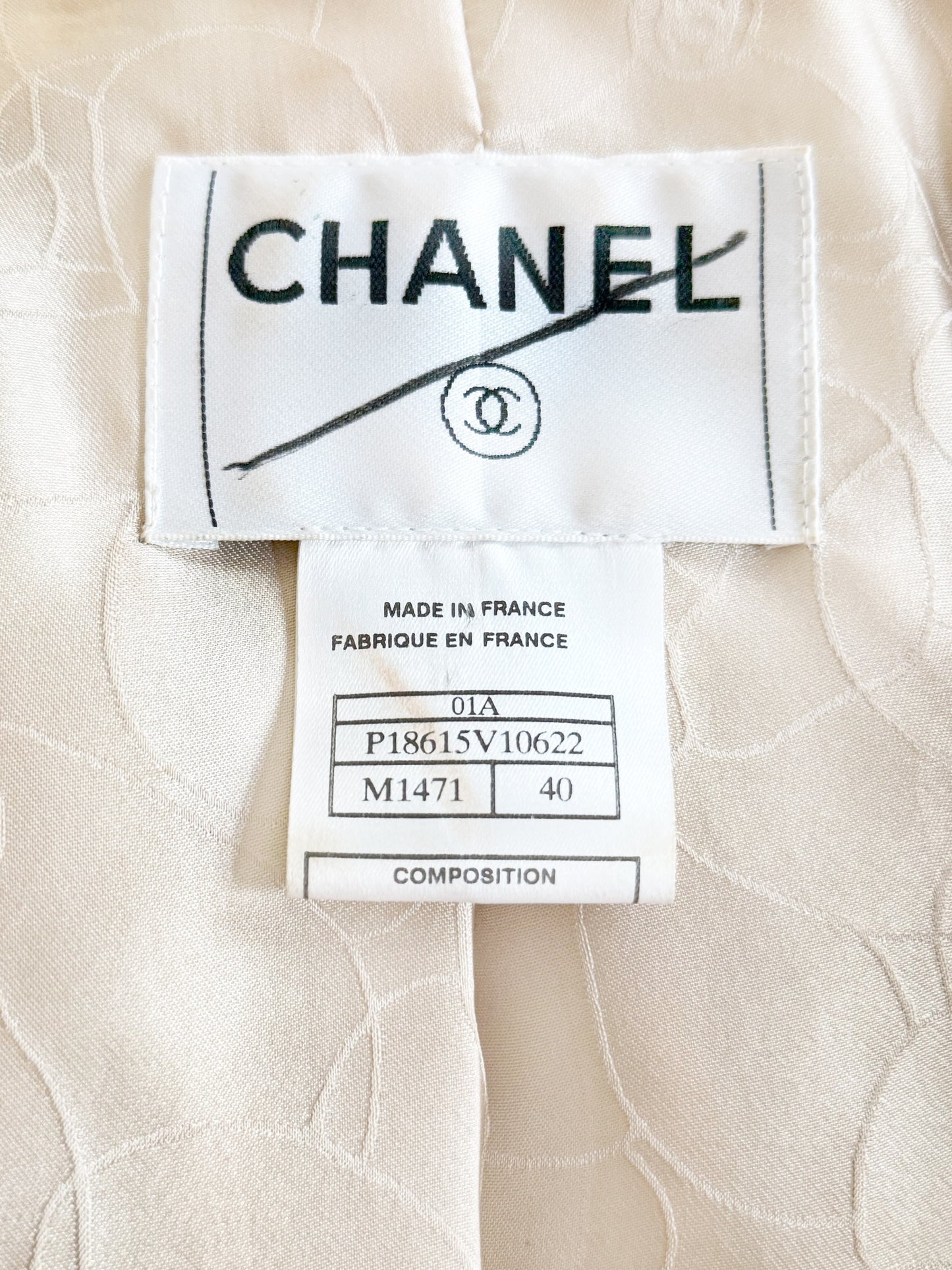 Chanel FW 2001 Check Pattern Cropped Jacket