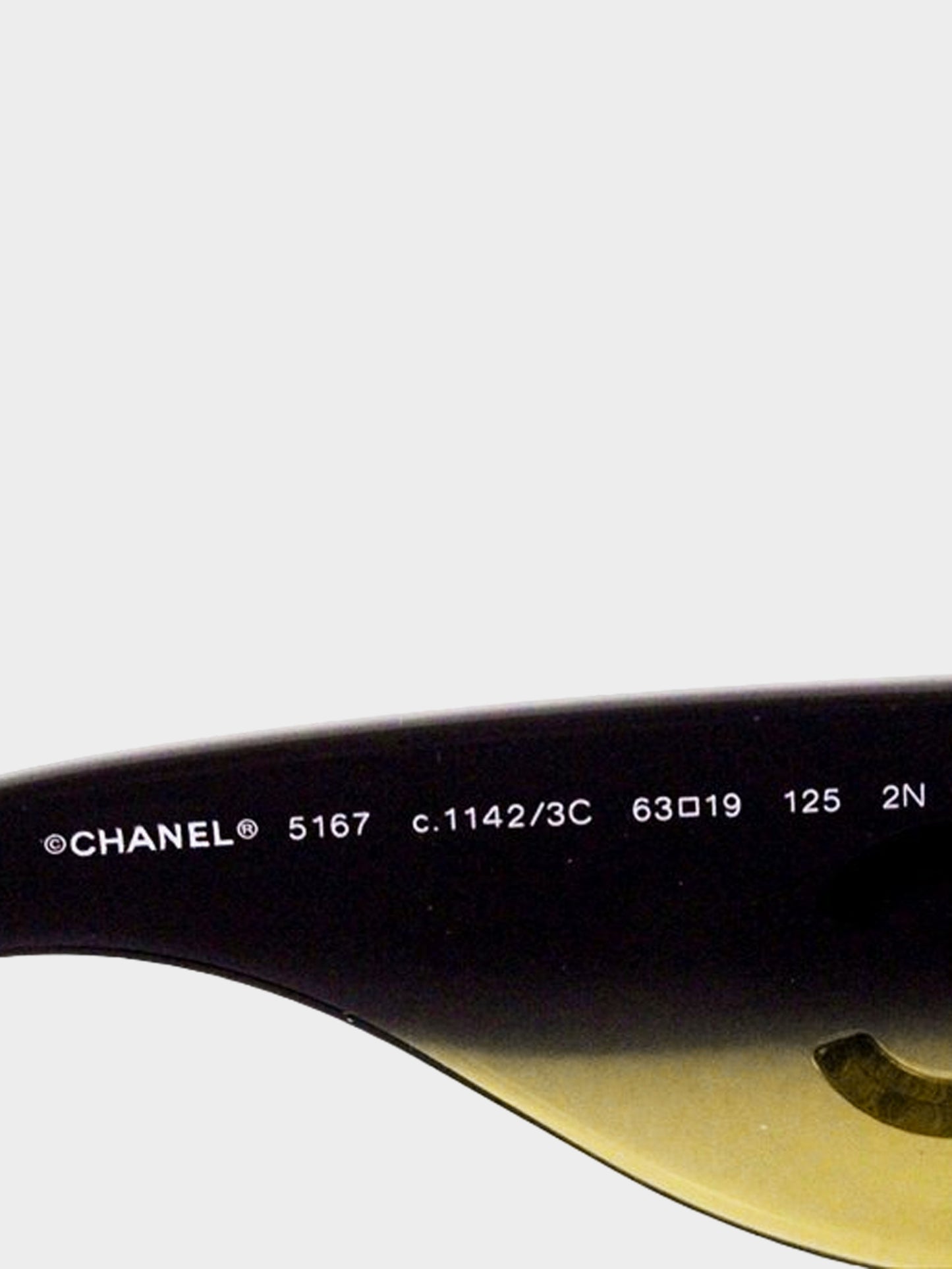 Chanel 2000s Green and Black Gradient Sunshine Oversized Sunglasses